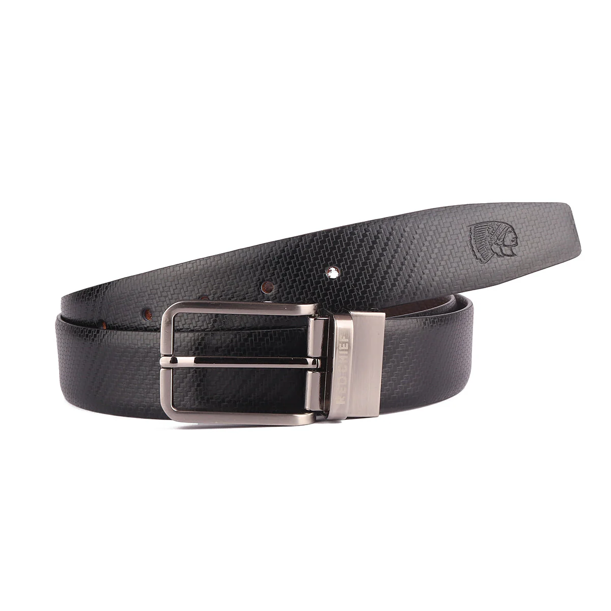 Red Chief Black/Brown Belt for Men A80350 117 - Image 2