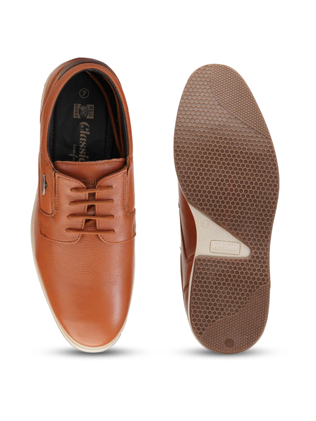 Red Chief Tan Derby Casual Shoes For Men RC2210 006 - Image 8