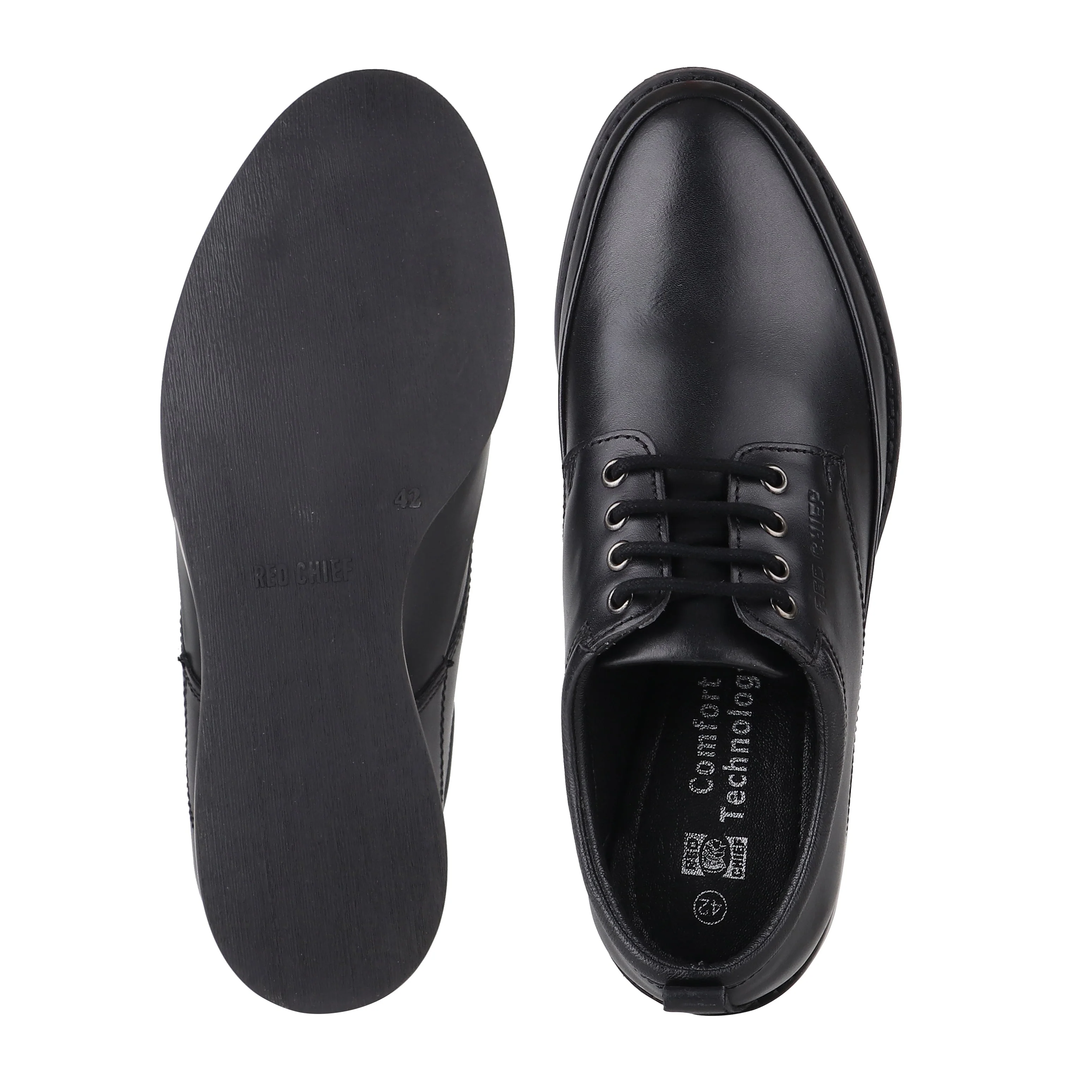 Red Chief Black Formal Shoes for Men RC3485 001 - Image 8