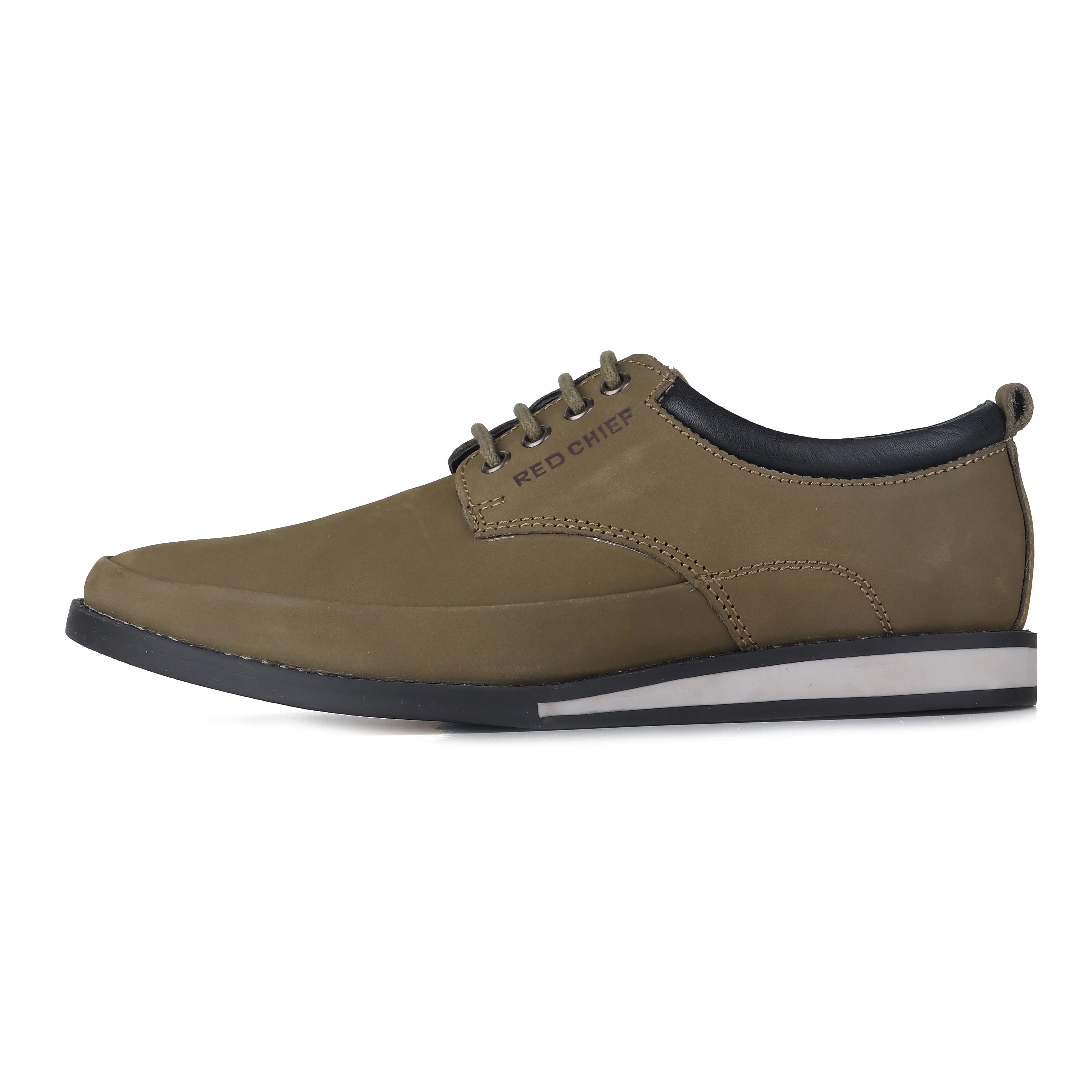 Red Chief Olive/Green Formal Shoes for Men RC3485 014 - Image 3