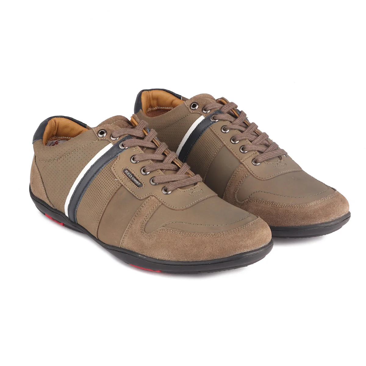 Red Chief Olive Green Casual Sneaker Shoes for Men RC3755 G0045 - Image 4
