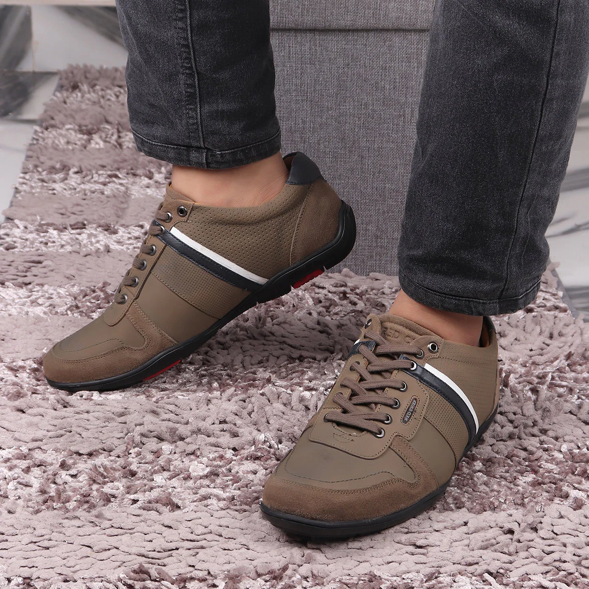 Red Chief Olive Green Casual Sneaker Shoes for Men RC3755 G0045 - Image 9