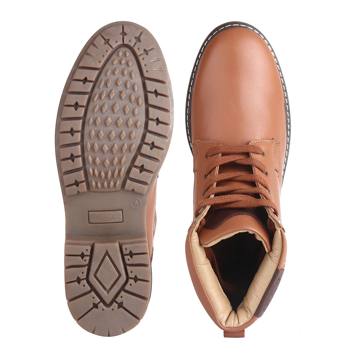 Red Chief Tan Casual Boot Shoes for Men RC3907 006 - Image 8