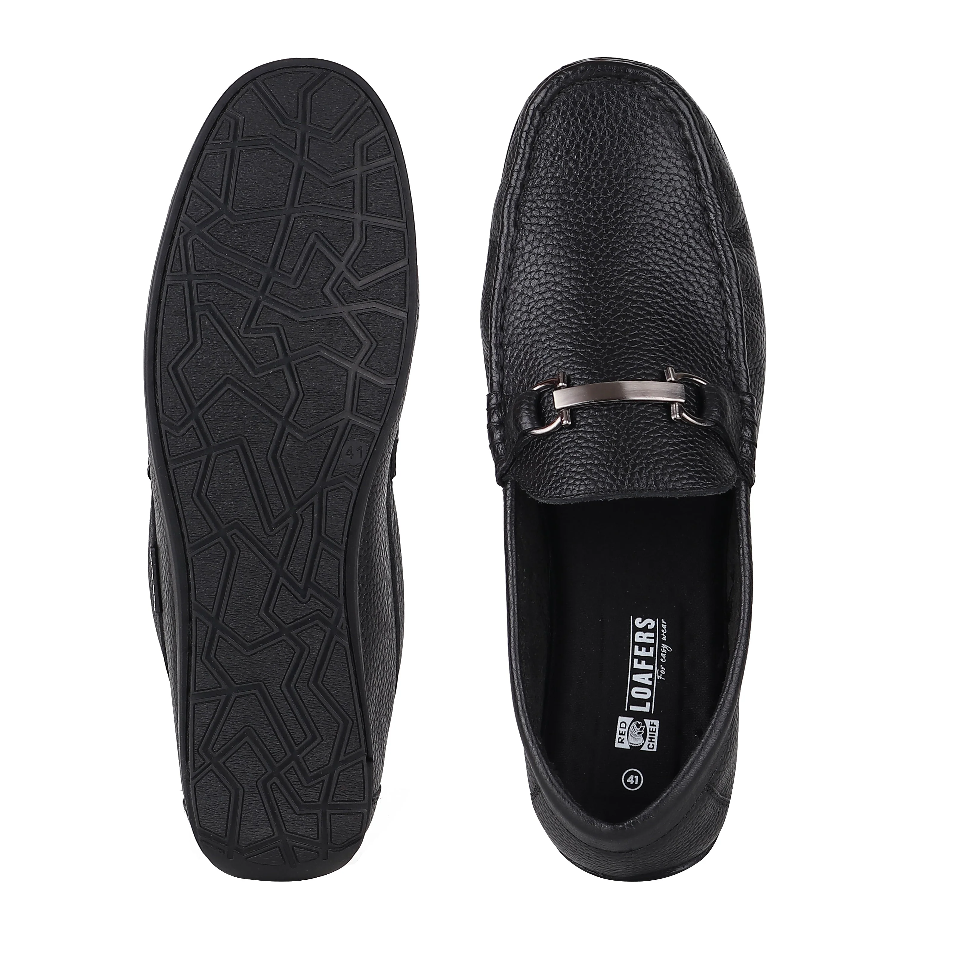 Red Chief Black Casual Loafer Shoes for Men RC3948 001 - Image 9