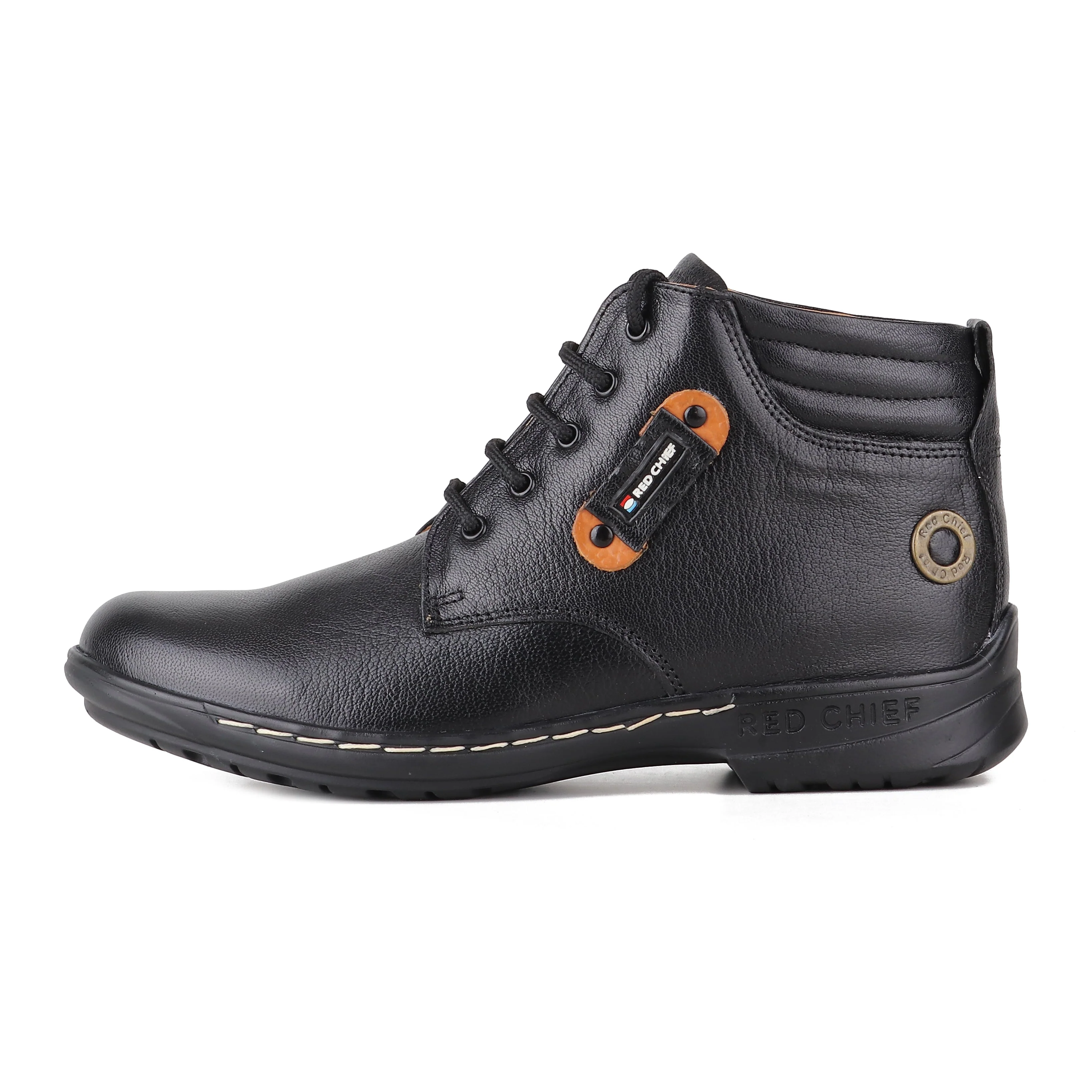 Red Chief Black Casual Boot Shoes for Men RC6011 001 - Image 3