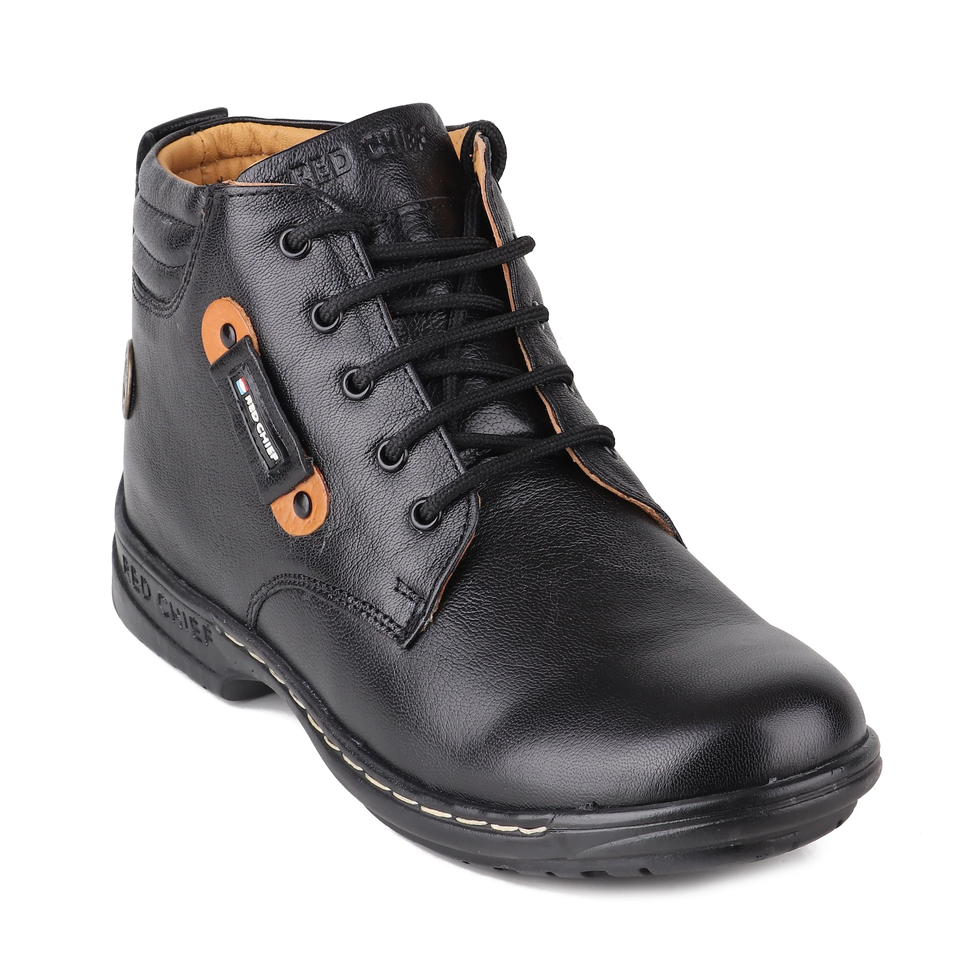 Red Chief Black Casual Boot Shoes for Men RC6011 001 - Image 6