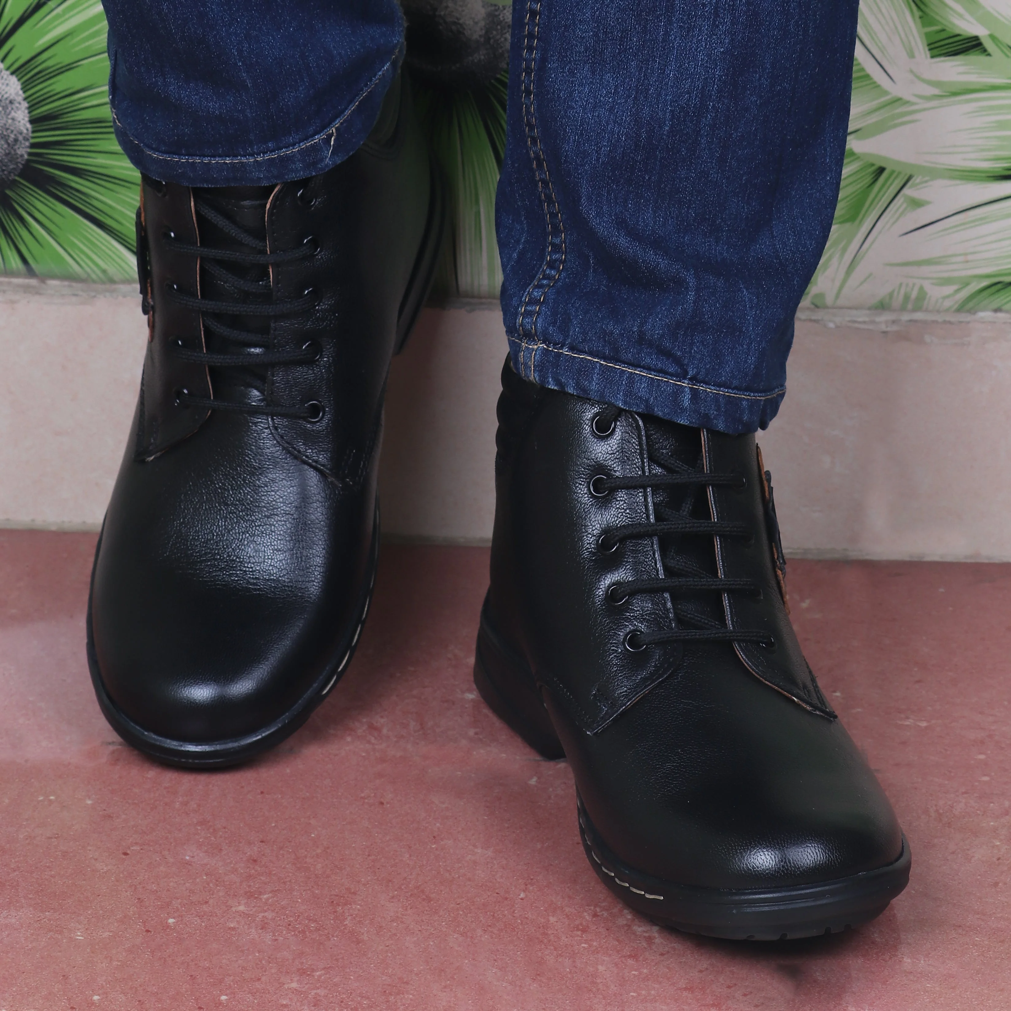 Red Chief Black Casual Boot Shoes for Men RC6011 001 - Image 9