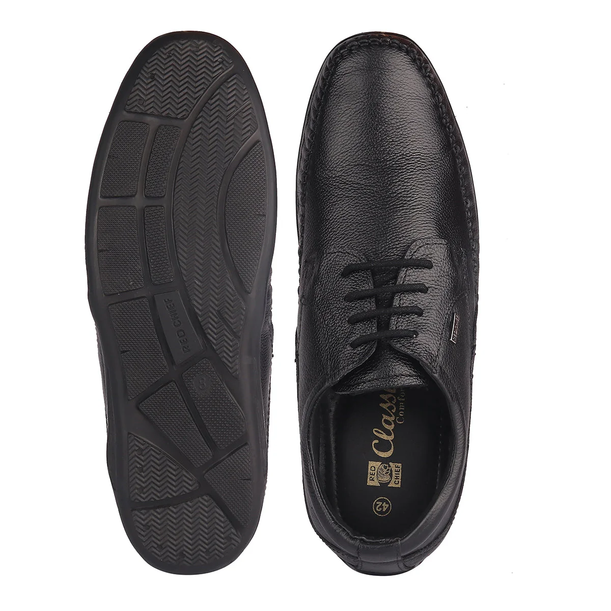 Red Chief Black formal Derby shoes for Men RC1811 001 - Image 8