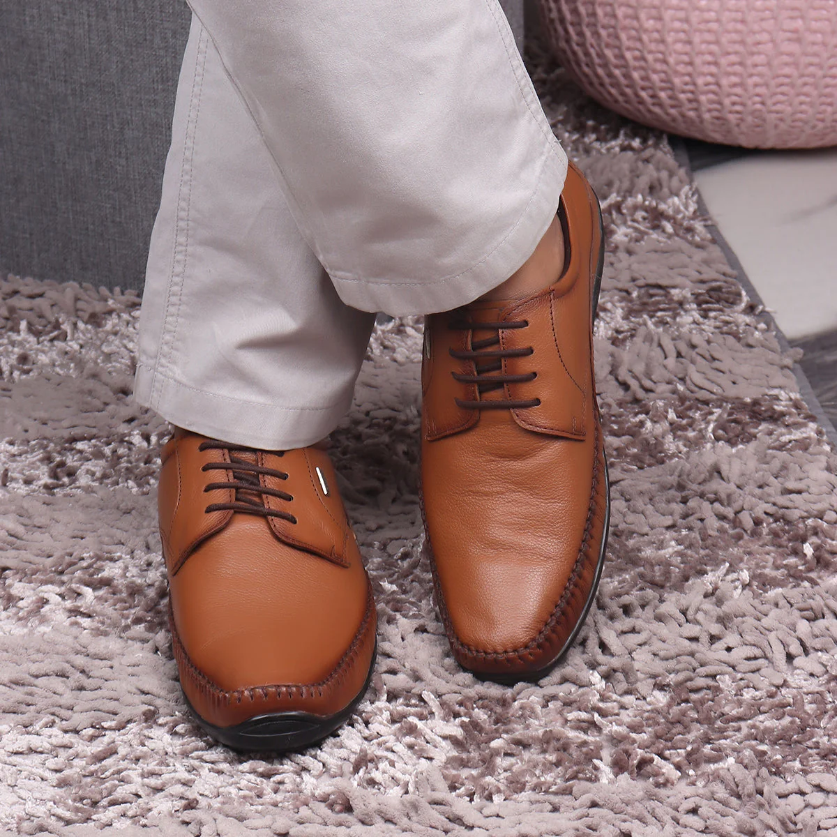 Red Chief Tan formal Derby shoes for Men RC1811 006 - Image 9