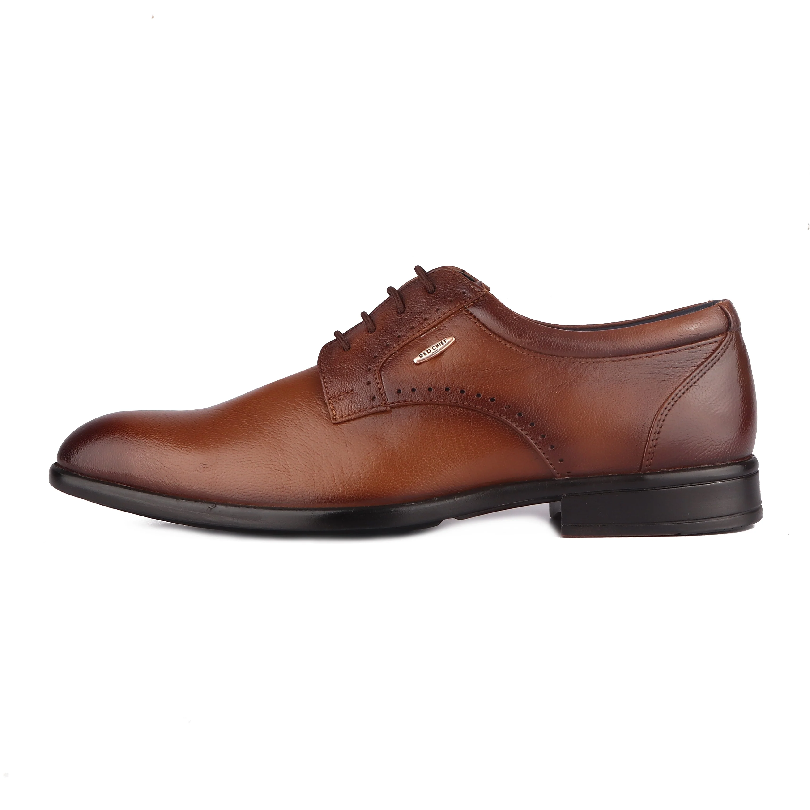 Red Chief Tan formal Derby shoes for Men RC1946 006 - Image 4