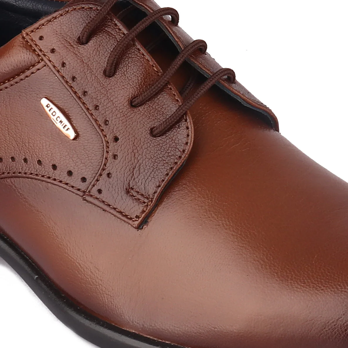 Red Chief Tan formal Derby shoes for Men RC1946 006 - Image 8