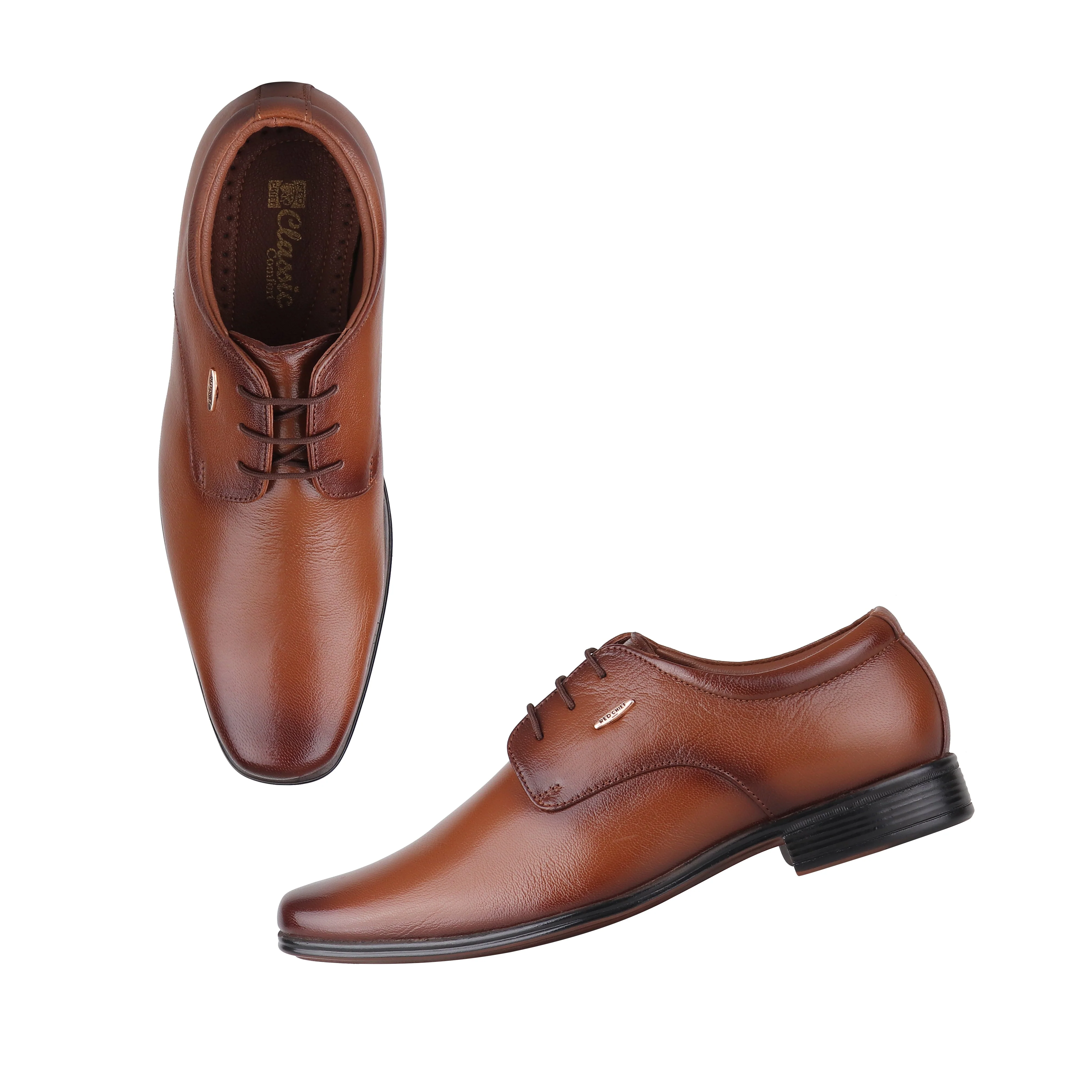 Red Chief Tan formal Derby shoes for Men RC1998 006 - Image 2