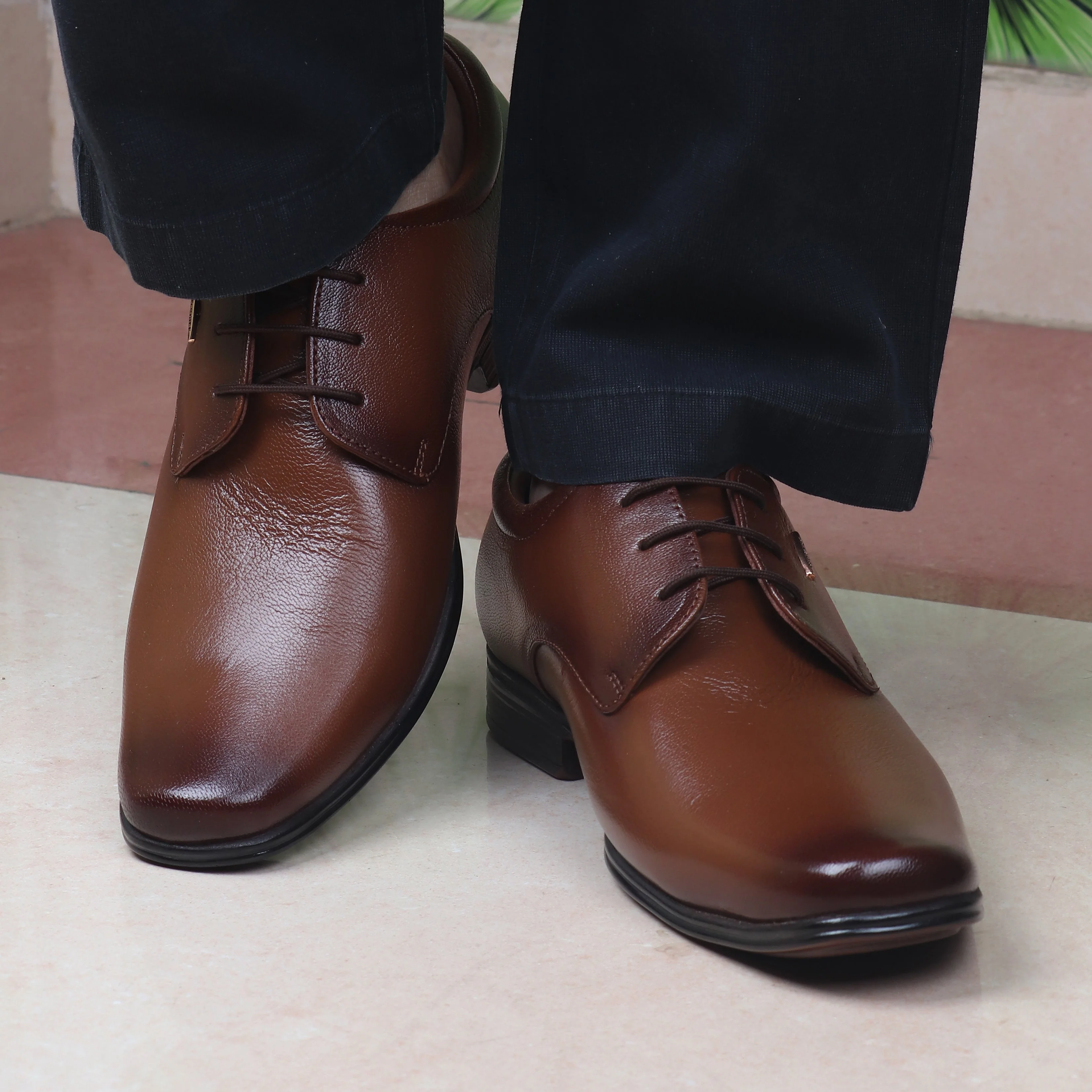 Red Chief Tan formal Derby shoes for Men RC1998 006 - Image 9