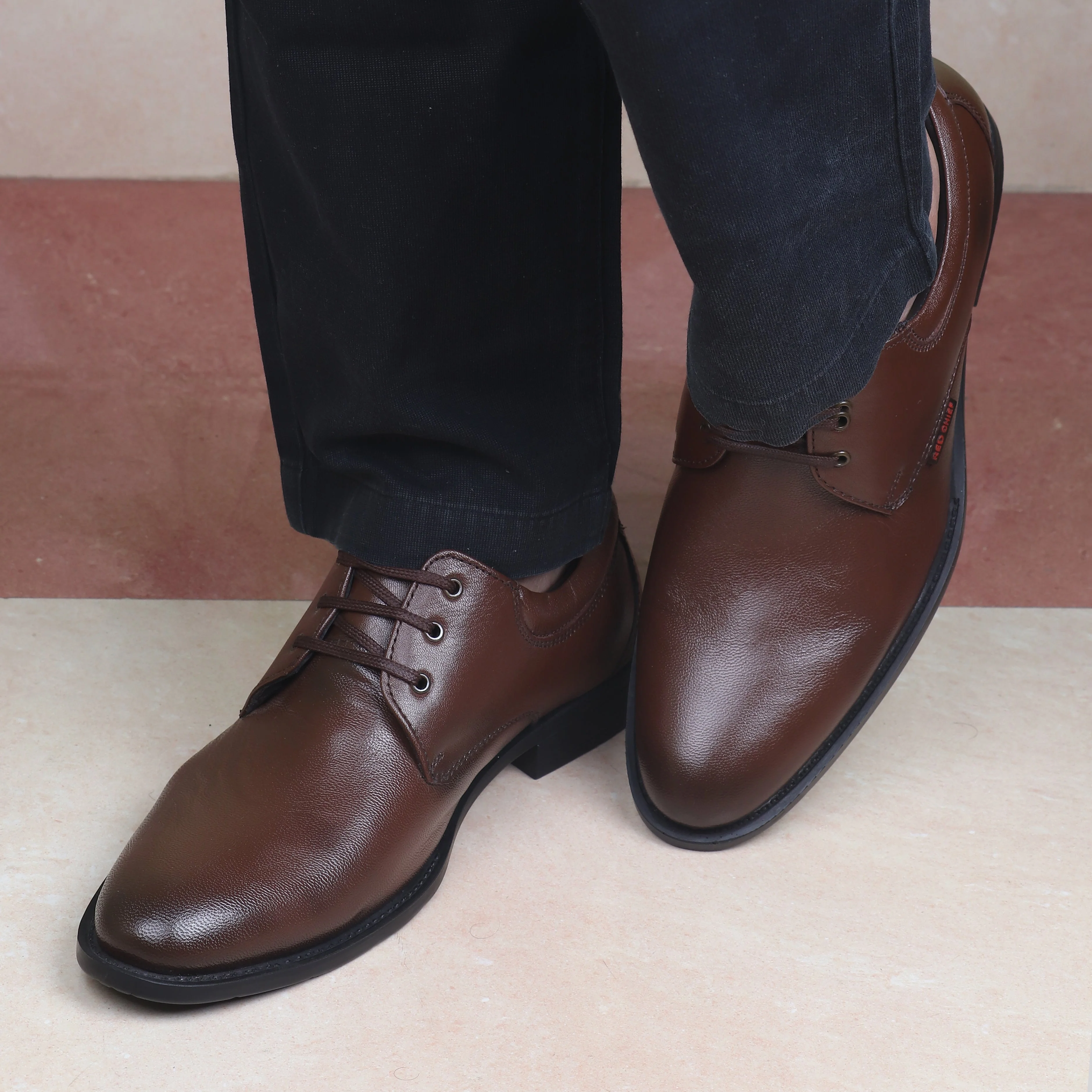 Red Chief Tan Formal Shoes for Men RC3436 006 - Image 9