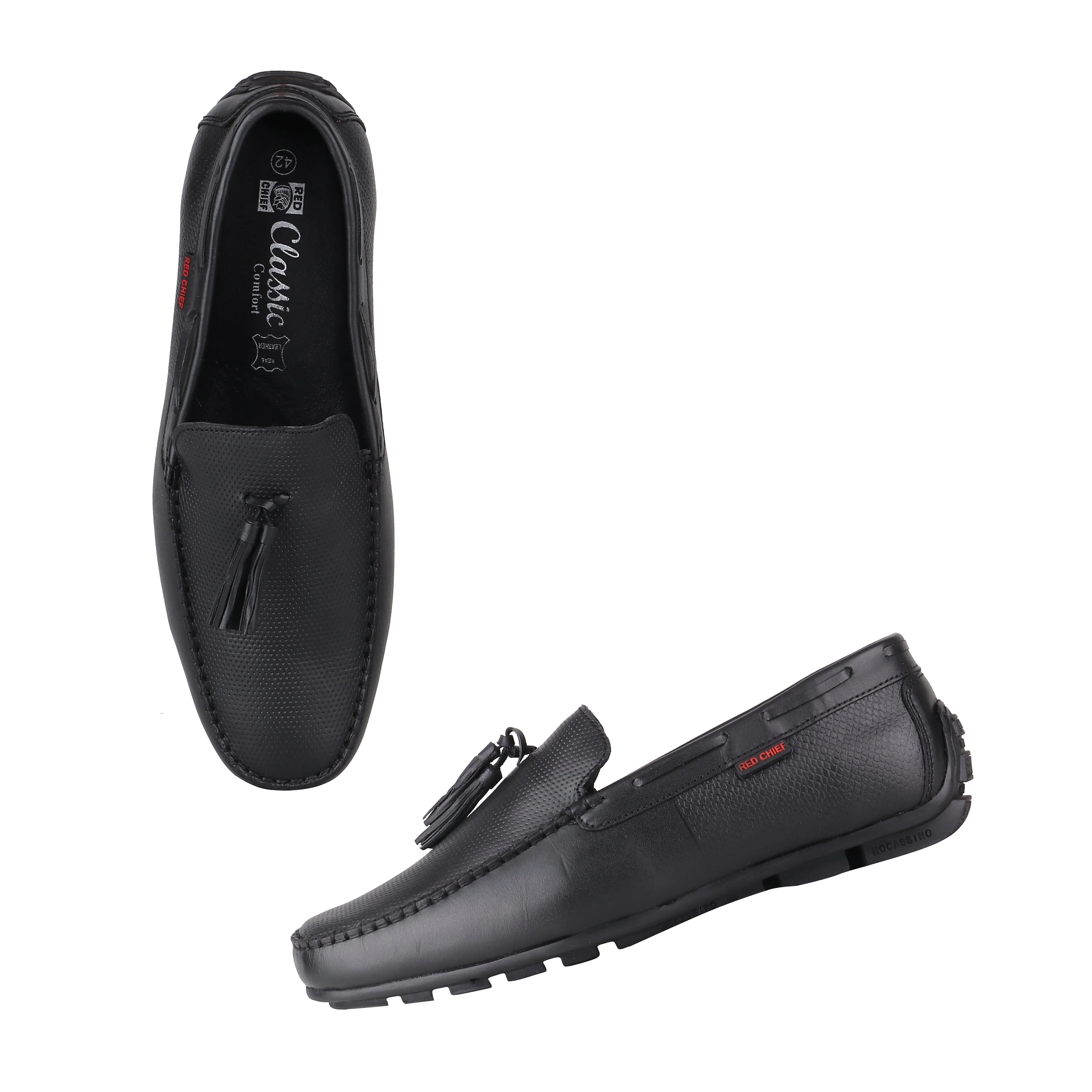 Red Chief Black Formal Loafer Shoes for Men RC3617 001 - Image 3