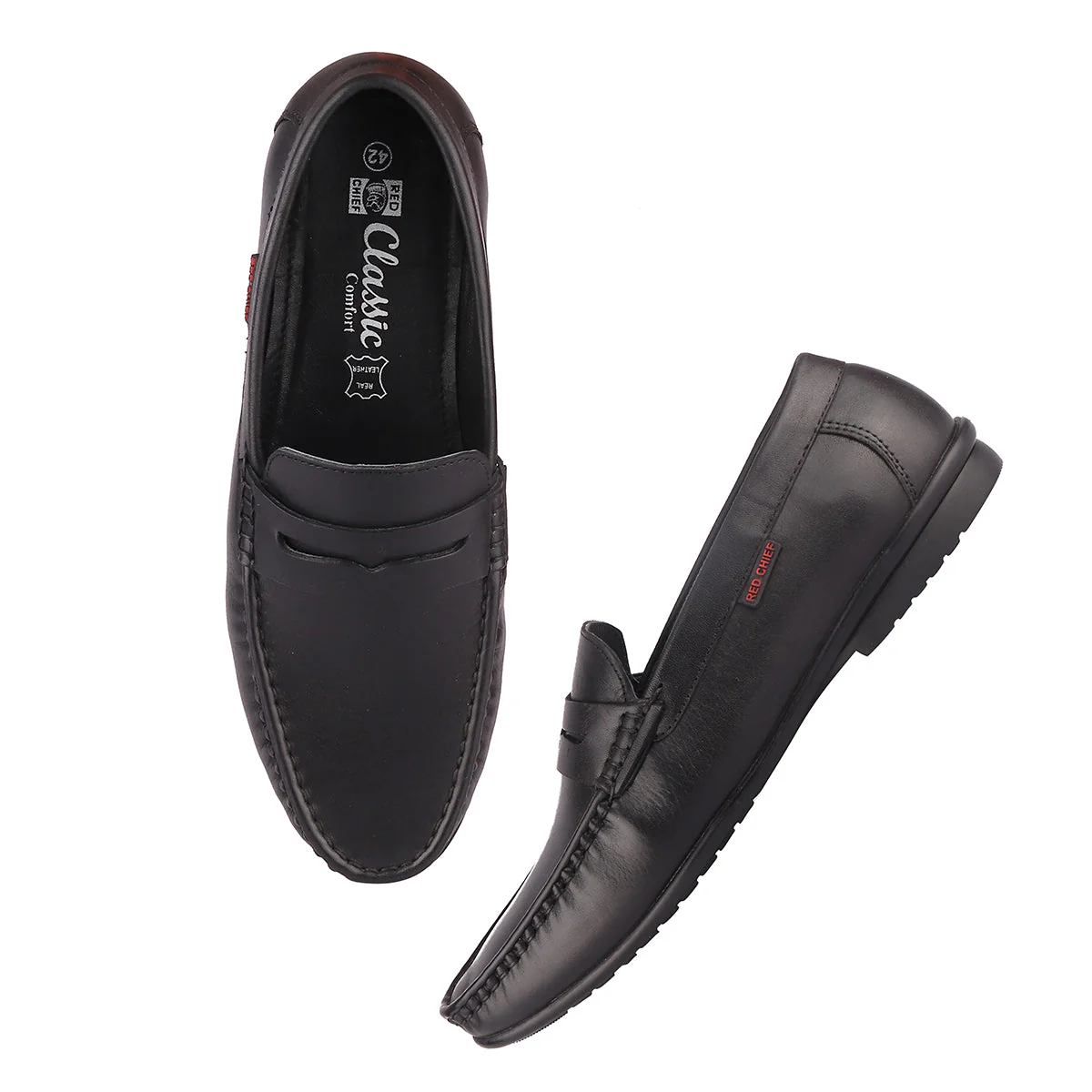 Red Chief Black Formal Loafer Shoes for Men RC3749 001 - Image 4