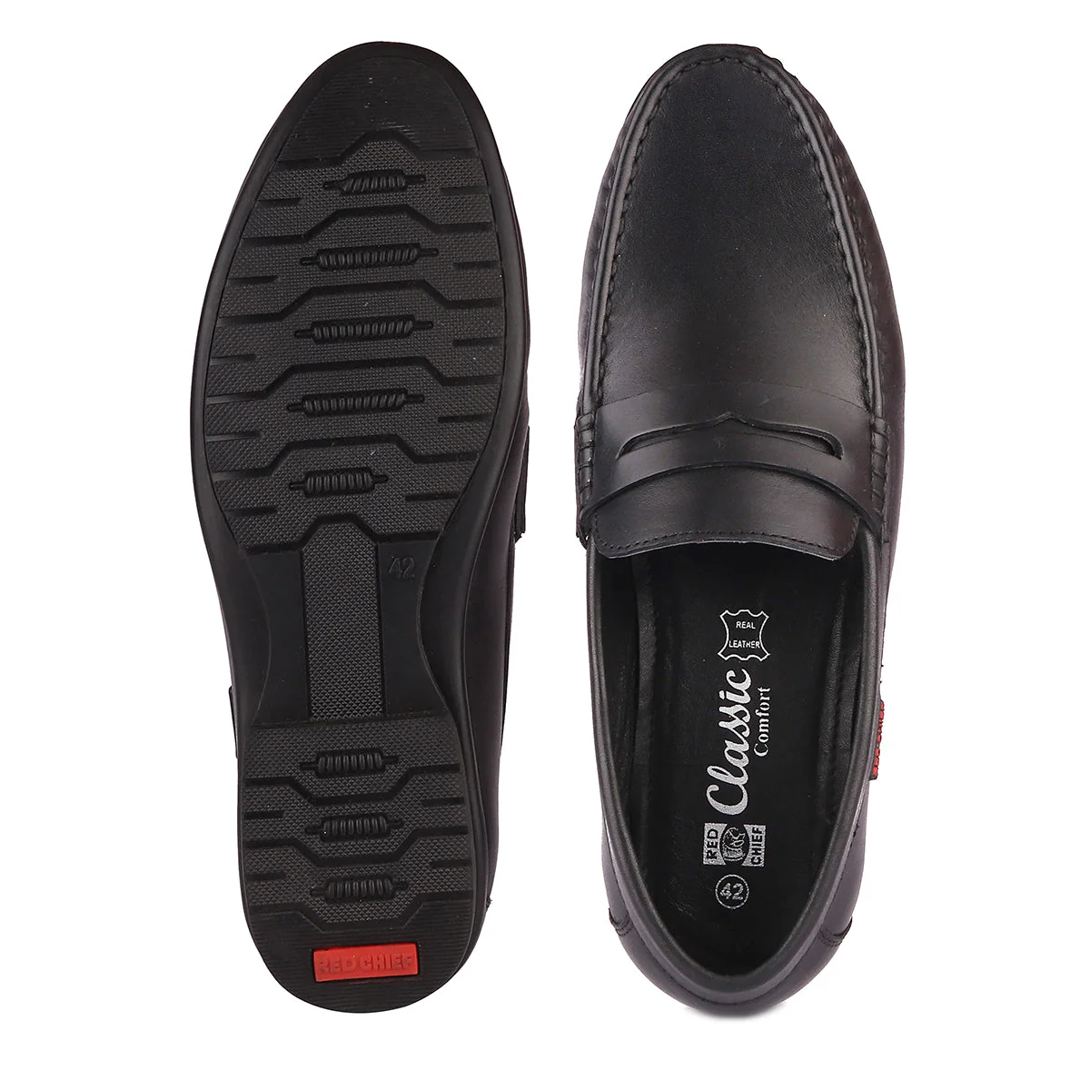 Red Chief Black Formal Loafer Shoes for Men RC3749 001 - Image 9