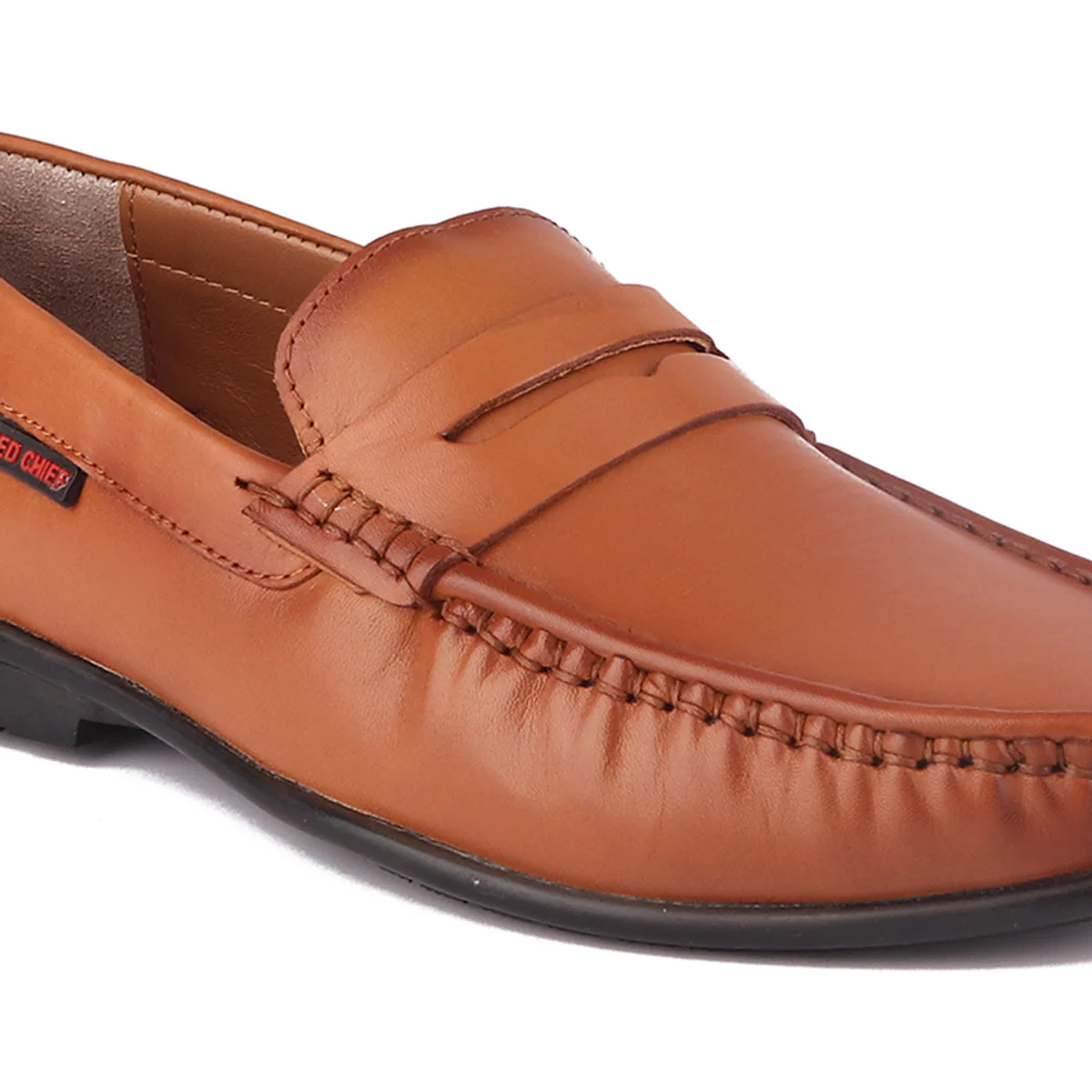 Red Chief Tan Formal Loafer Shoes for Men RC3749 006 - Image 8