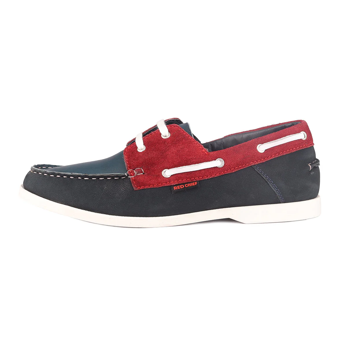 Red Chief Blue & Red Casual Boat Shoes for Men RC3800 181 - Image 3