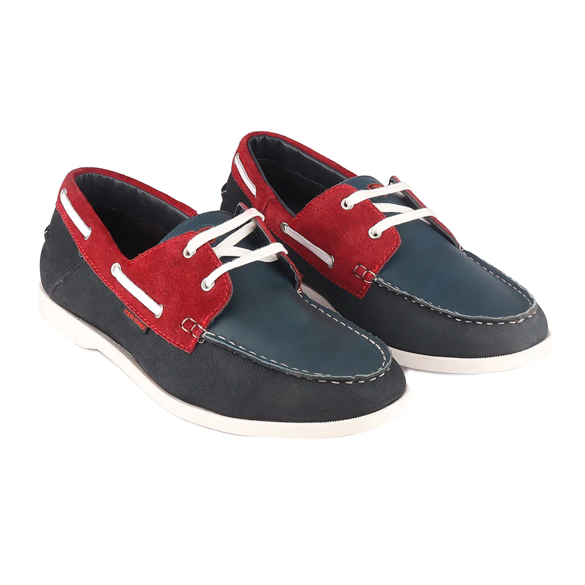 Red Chief Blue & Red Casual Boat Shoes for Men RC3800 181 - Image 4