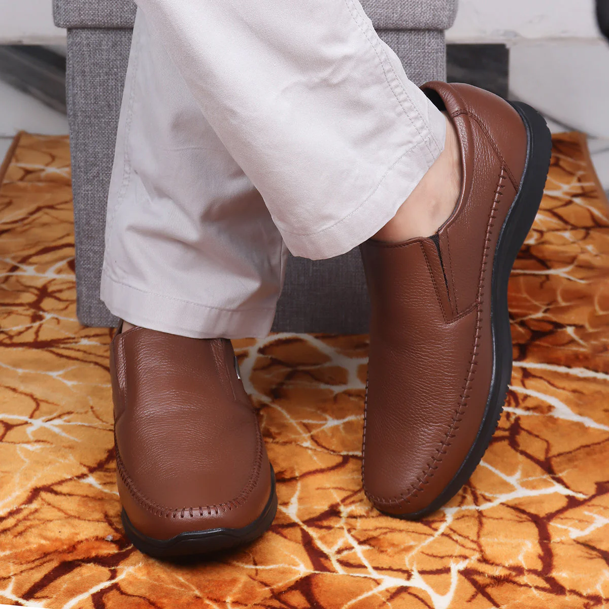 Red Chief Tan Formal Shoes for Men RC3836 006 - Image 9