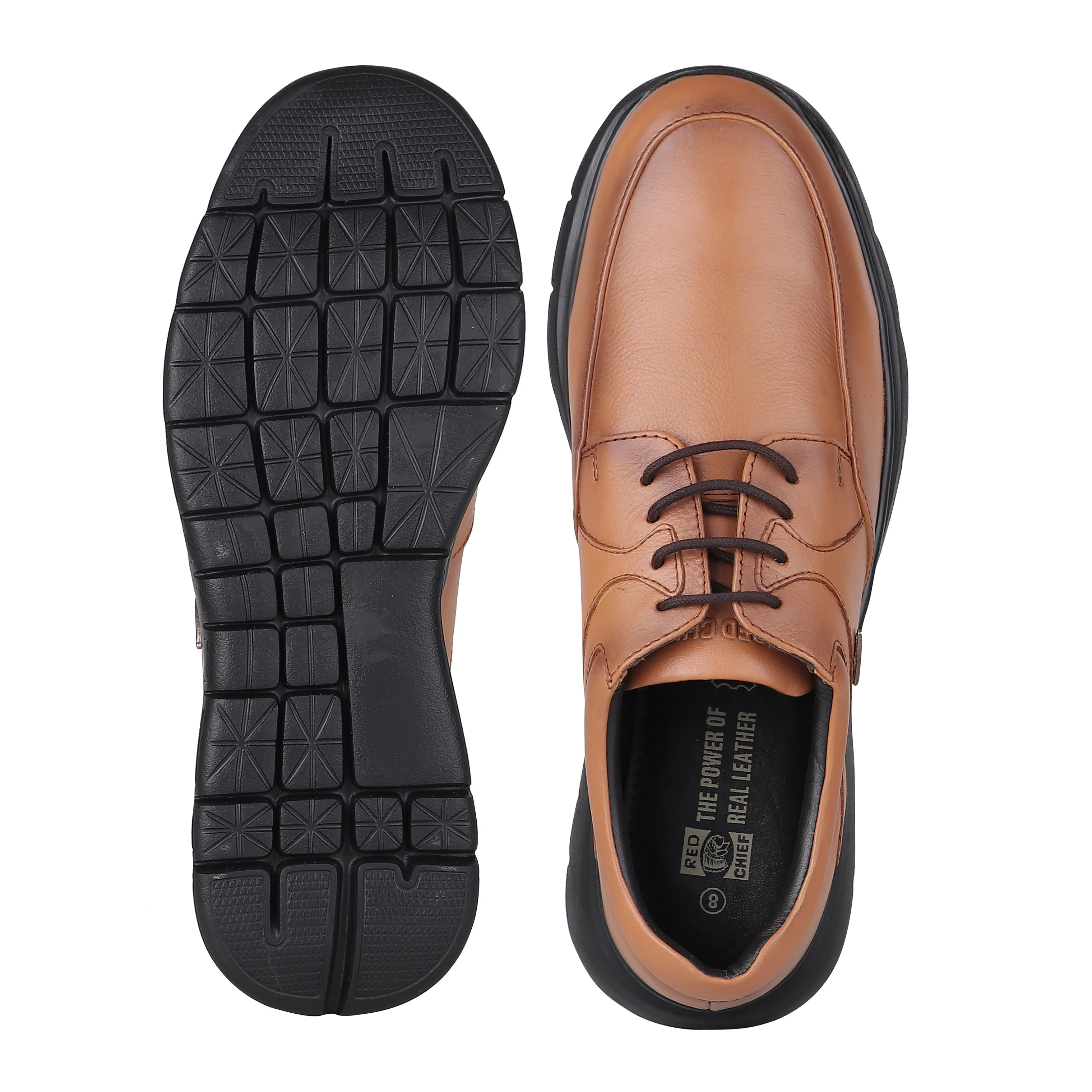 Red Chief Tan Formal Shoes for Men RC3931 006 - Image 9