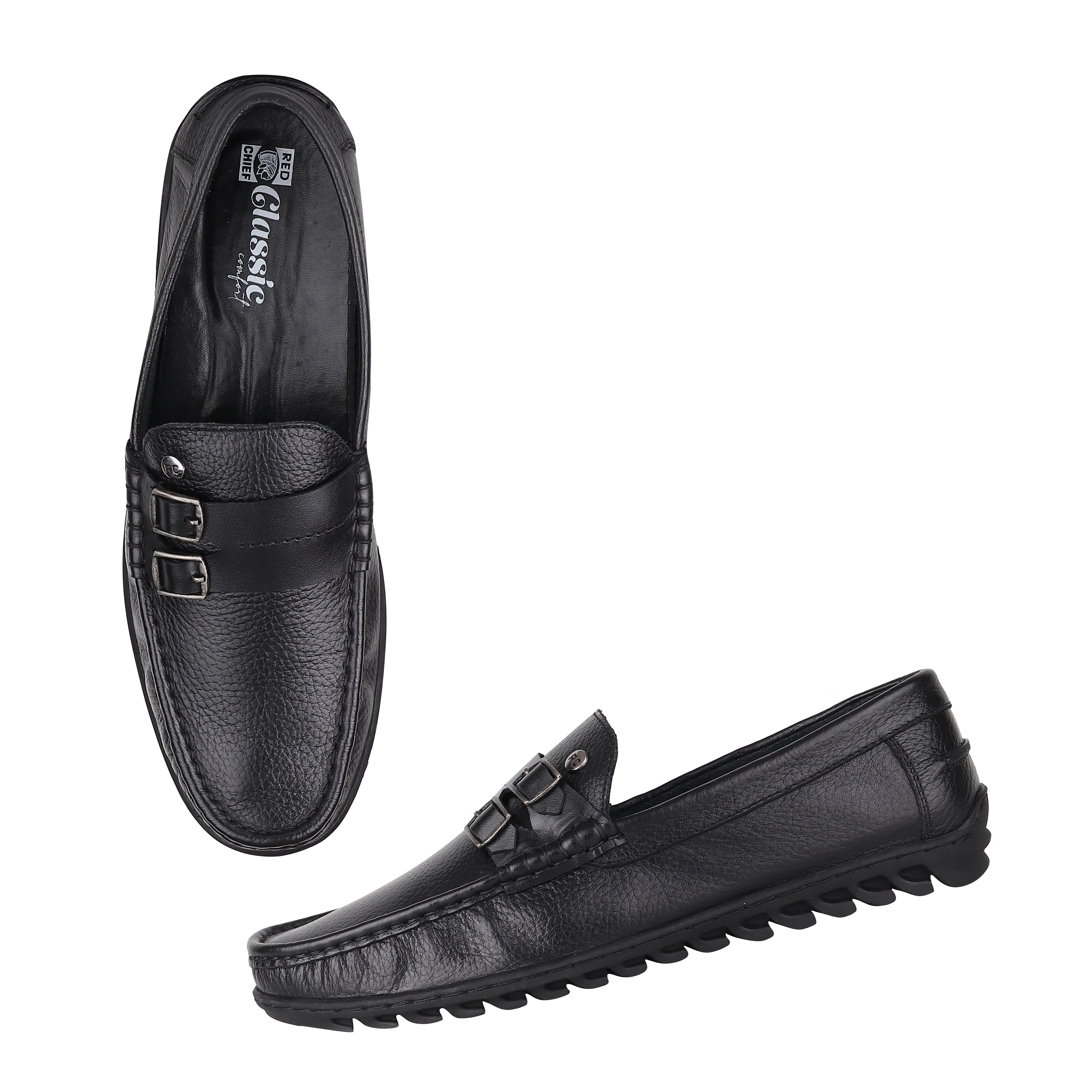 Red Chief Black Formal Loafer Shoes for Men RC3937 001 - Image 3