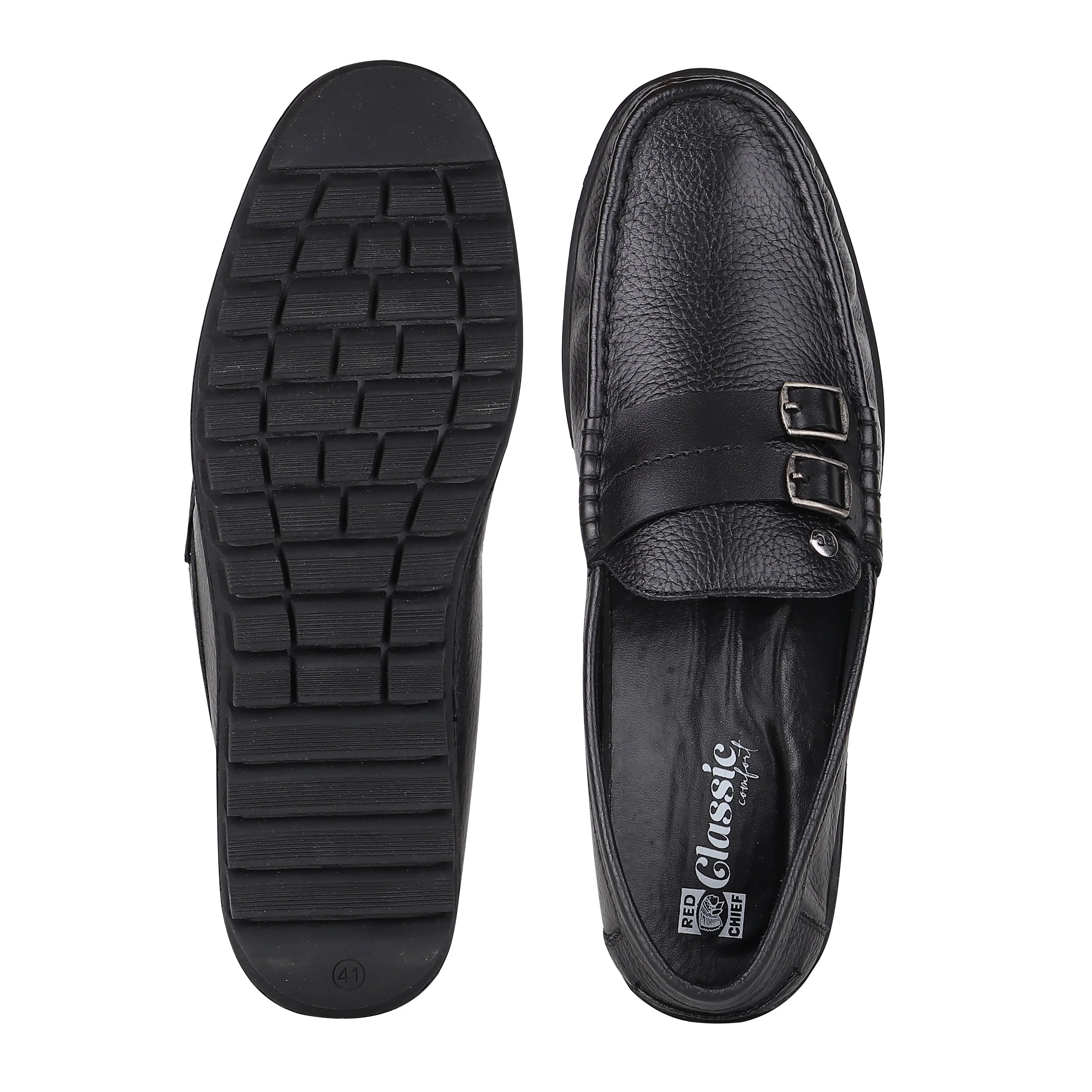 Red Chief Black Formal Loafer Shoes for Men RC3937 001 - Image 9