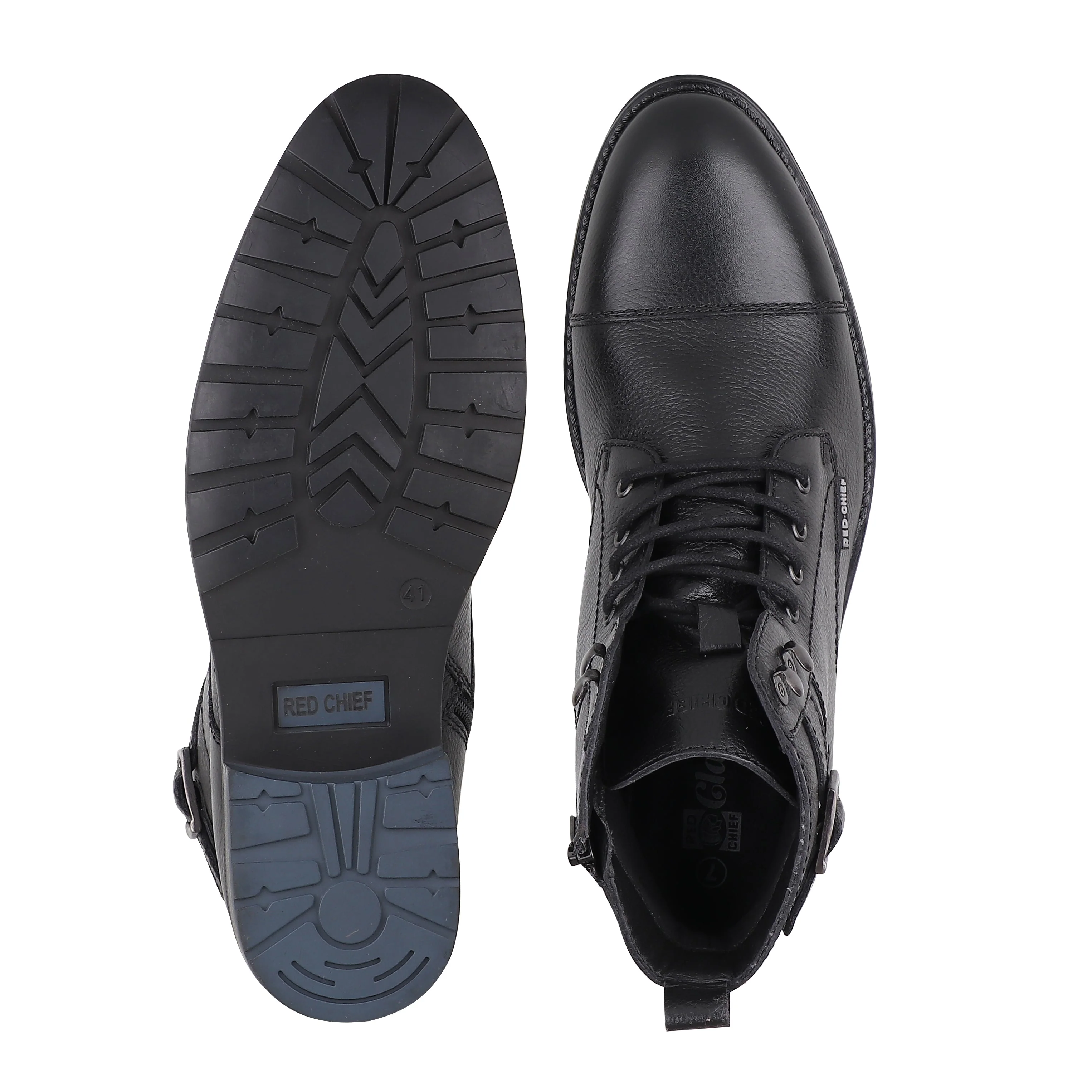 Red Chief Black Formal Boot Shoes for Men RC3943 001 - Image 5