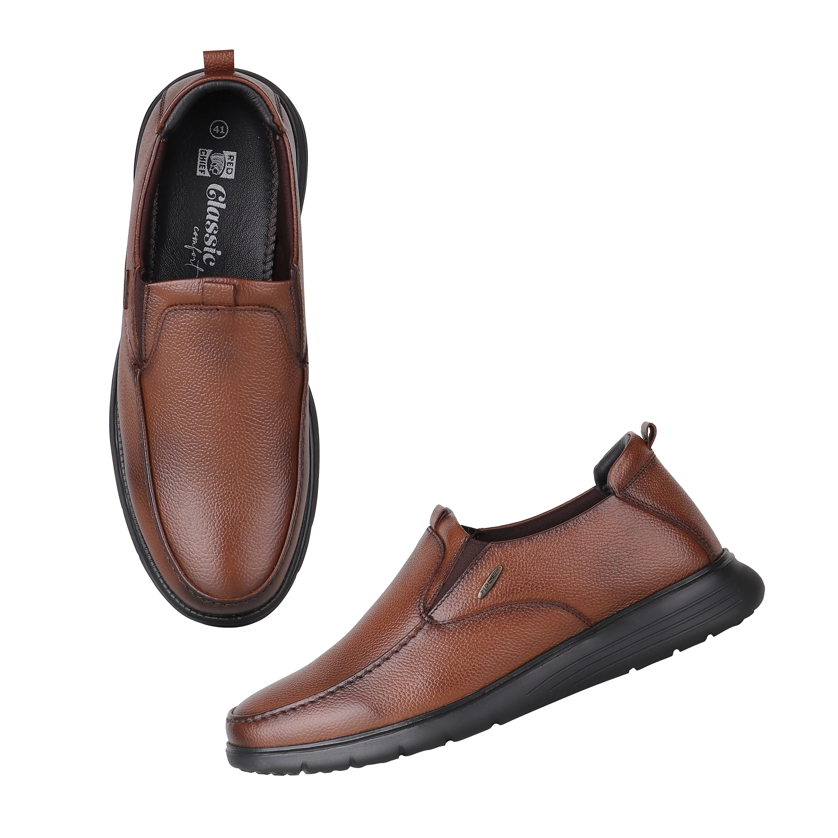 Red Chief Tan Formal Shoes for Men RC3977LR 006 - Image 3