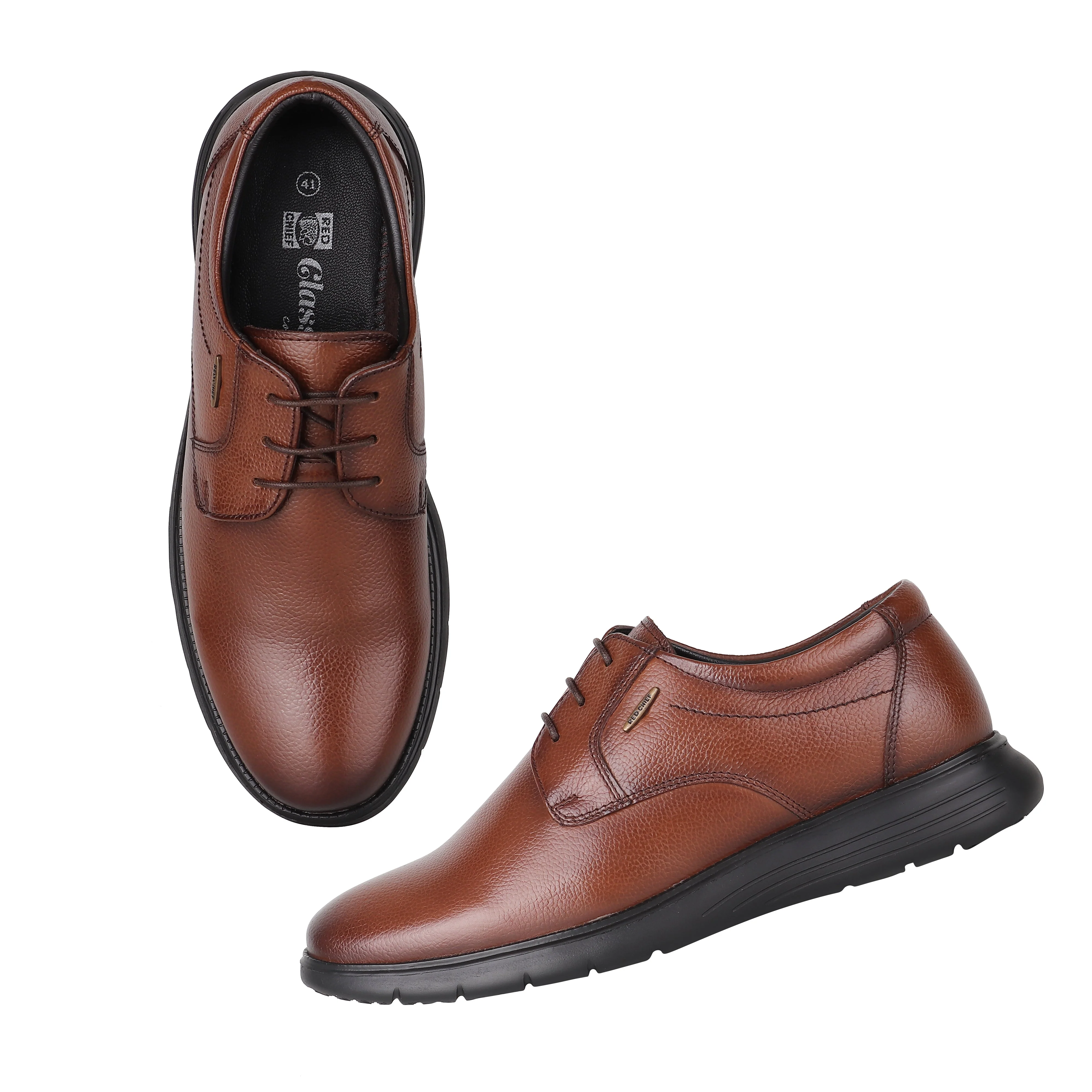Red Chief Tan Formal Shoes for Men RC3978LR 006 - Image 3