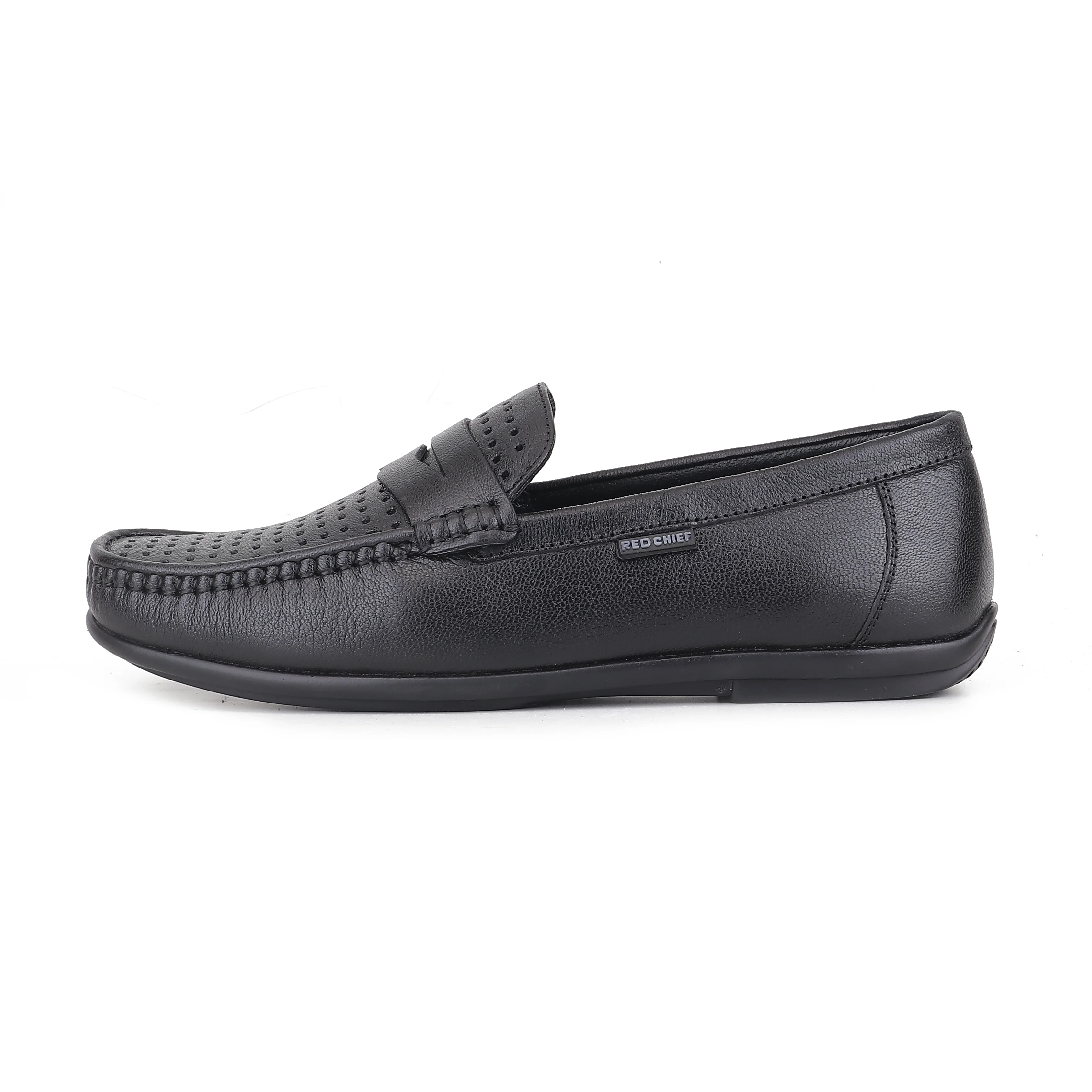 Red Chief Black Formal Loafer Shoes for Men RC4040 001 - Image 4