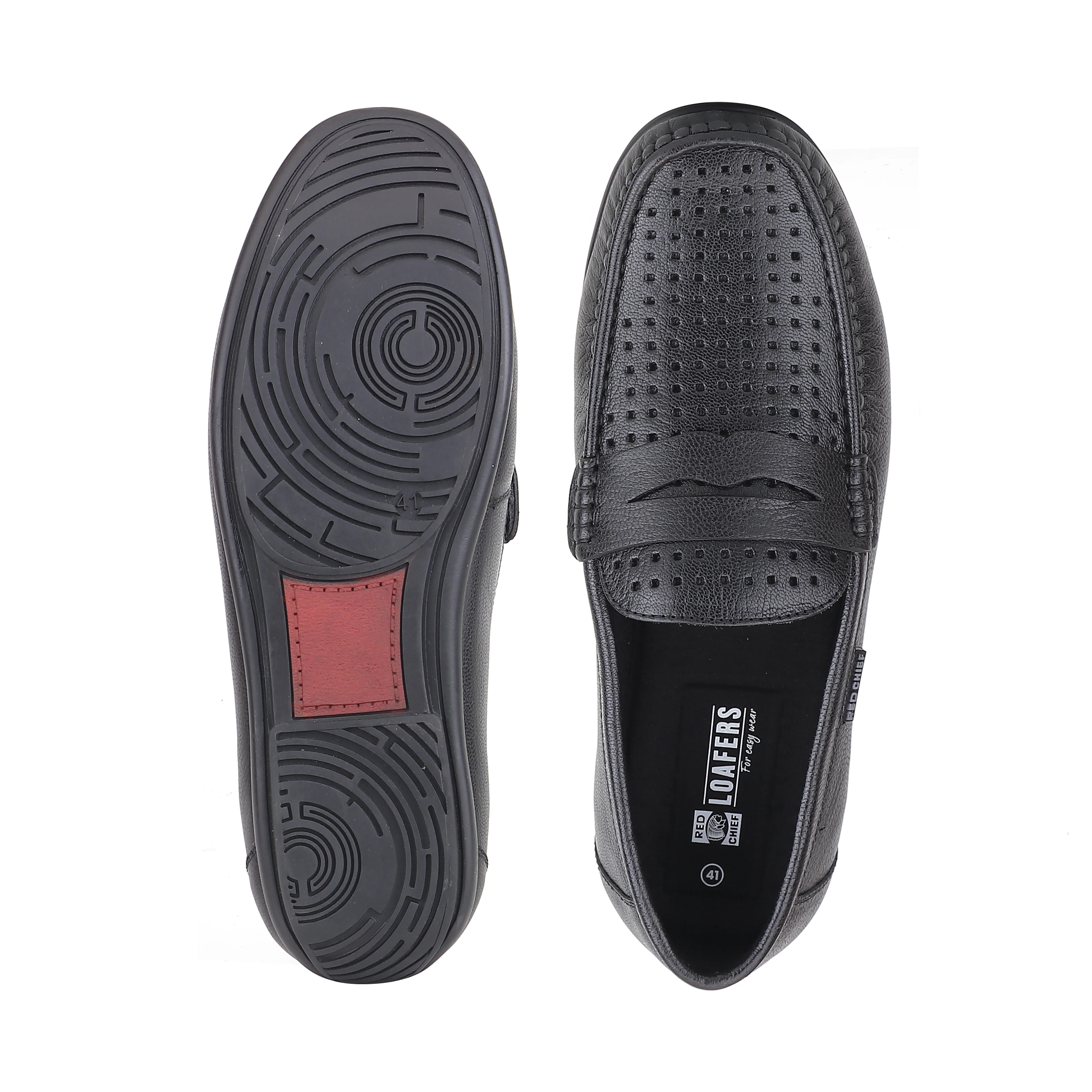 Red Chief Black Formal Loafer Shoes for Men RC4040 001 - Image 9