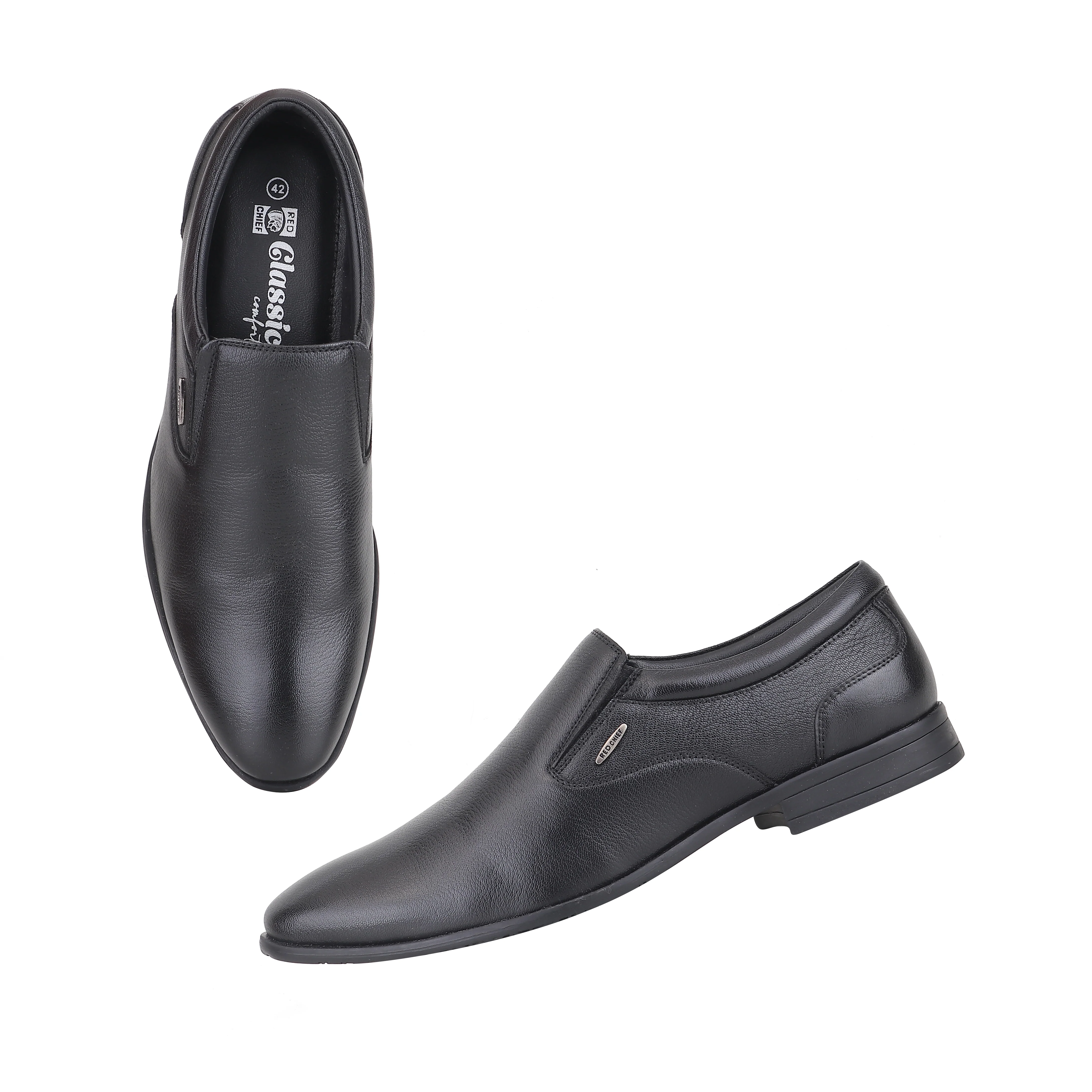 Red Chief Black Formal Shoes for Men RC4050LR 001 - Image 2