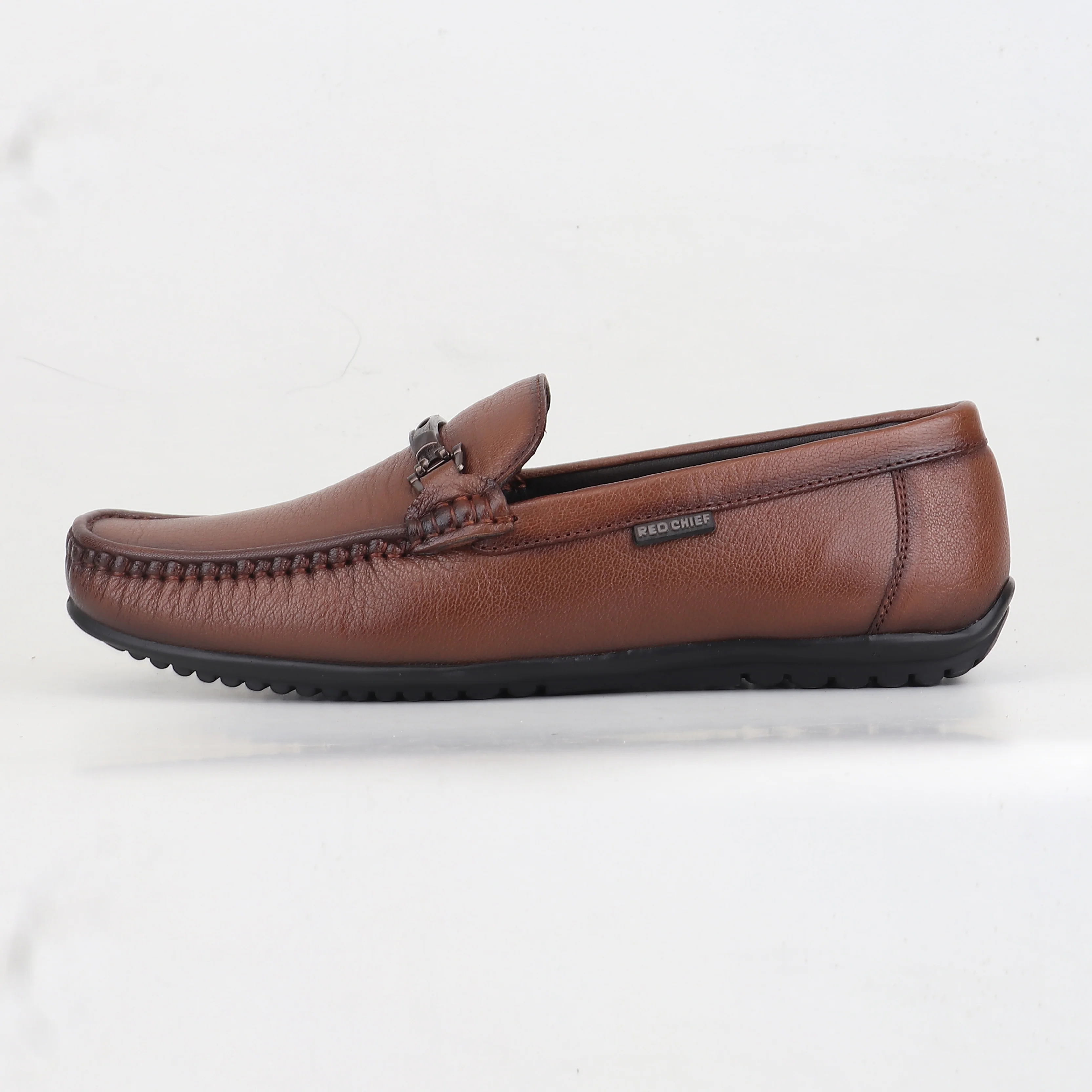 Red Chief Tan Formal Loafer Shoes for Men RC4065 006 - Image 3