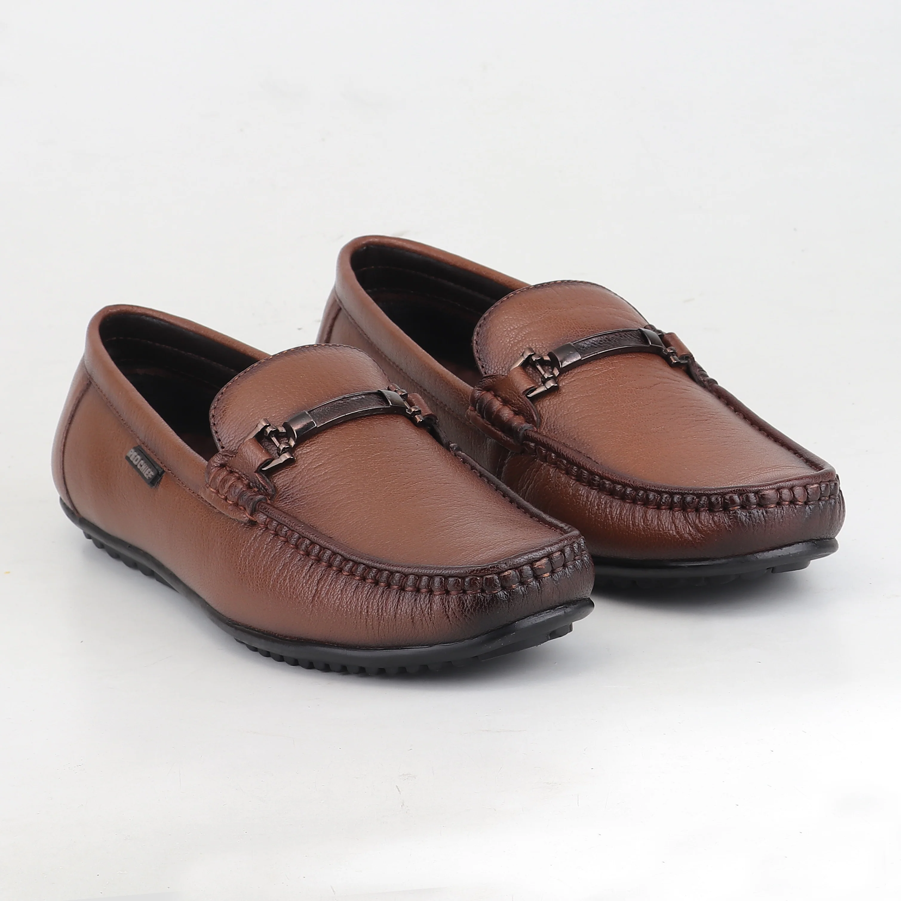 Red Chief Tan Formal Loafer Shoes for Men RC4065 006 - Image 4