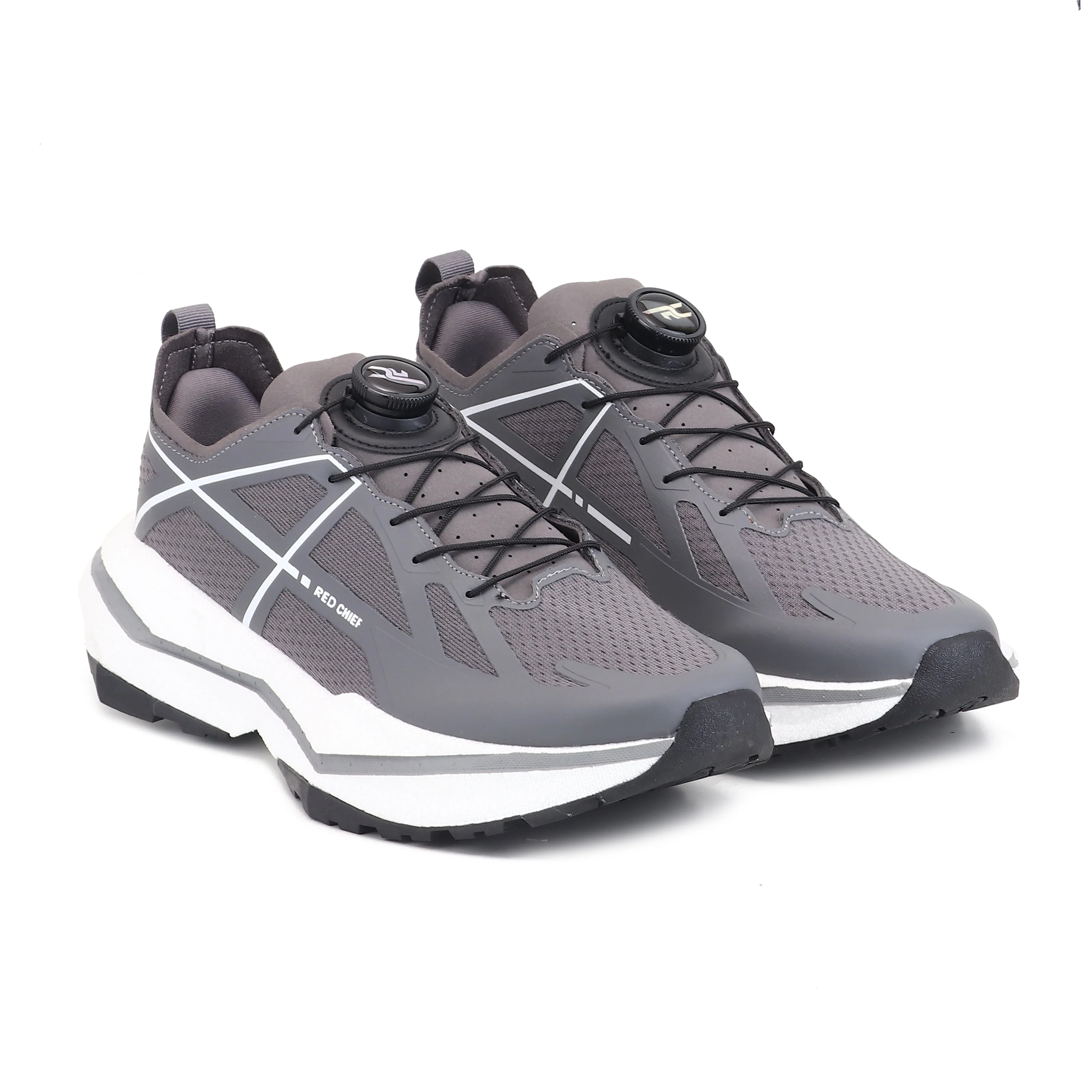 Red Chief Sports Grey-White Hiker Shoes for Men H20042 C1254 - Image 4