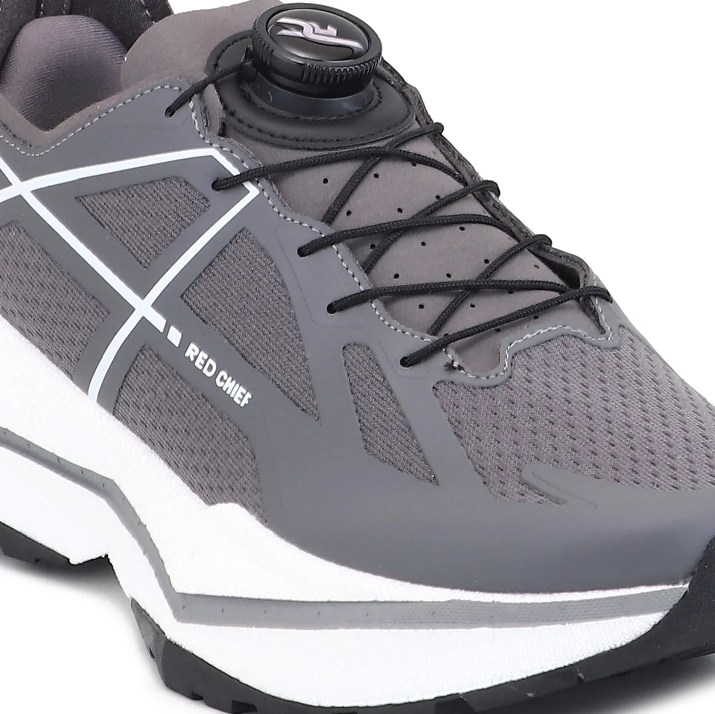 Red Chief Sports Grey-White Hiker Shoes for Men H20042 C1254 - Image 6