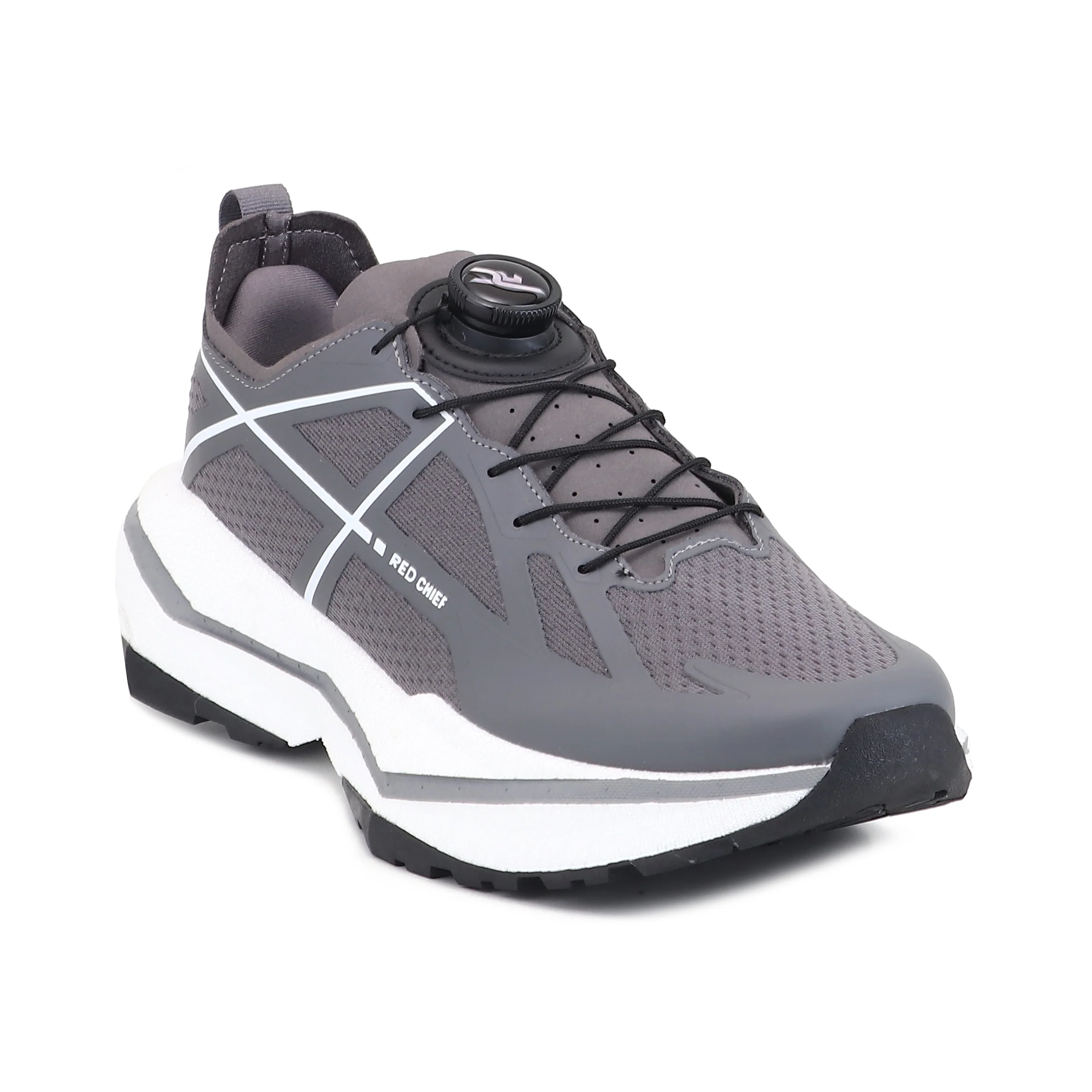 Red Chief Sports Grey-White Hiker Shoes for Men H20042 C1254 - Image 7