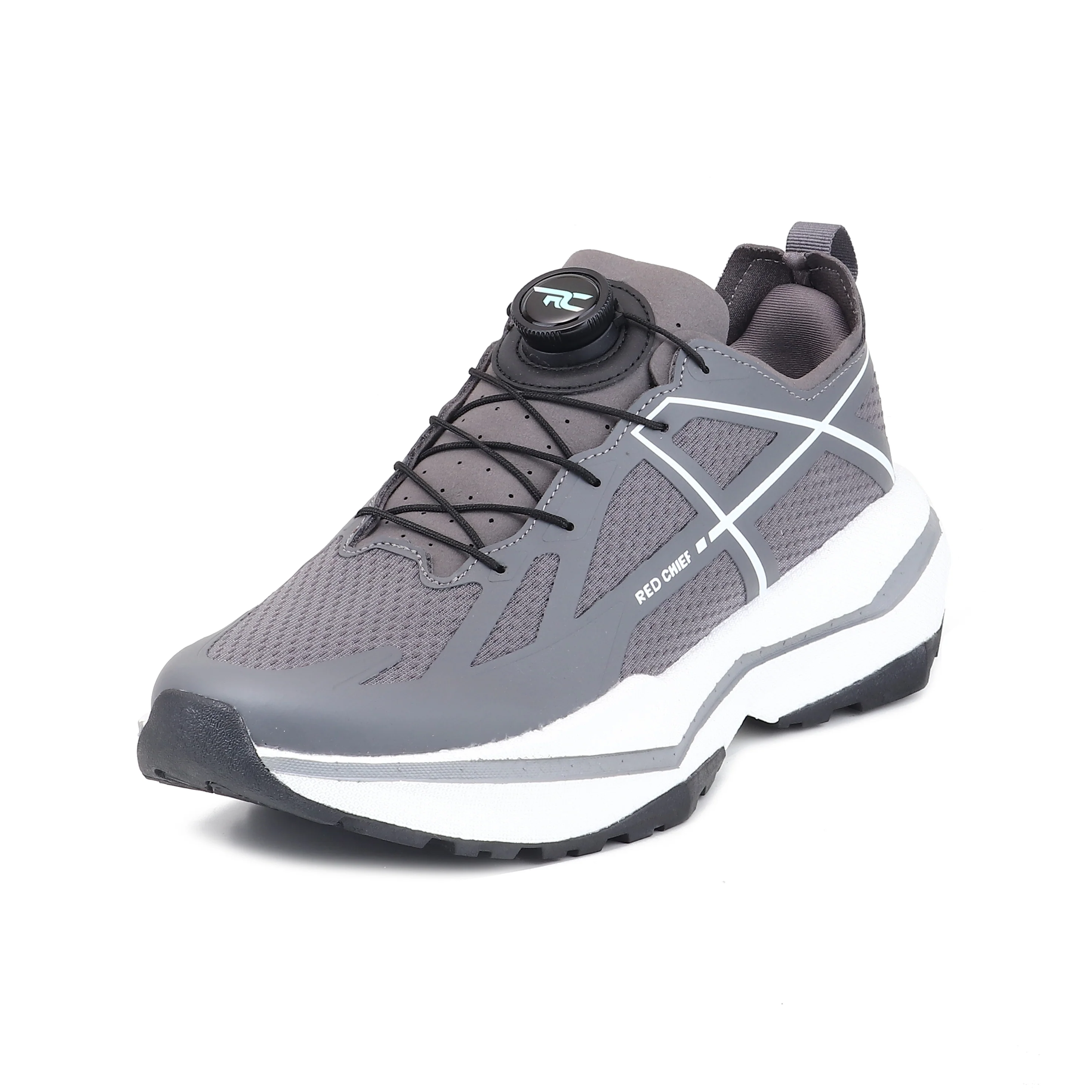 Red Chief Sports Grey-White Hiker Shoes for Men H20042 C1254 - Image 8