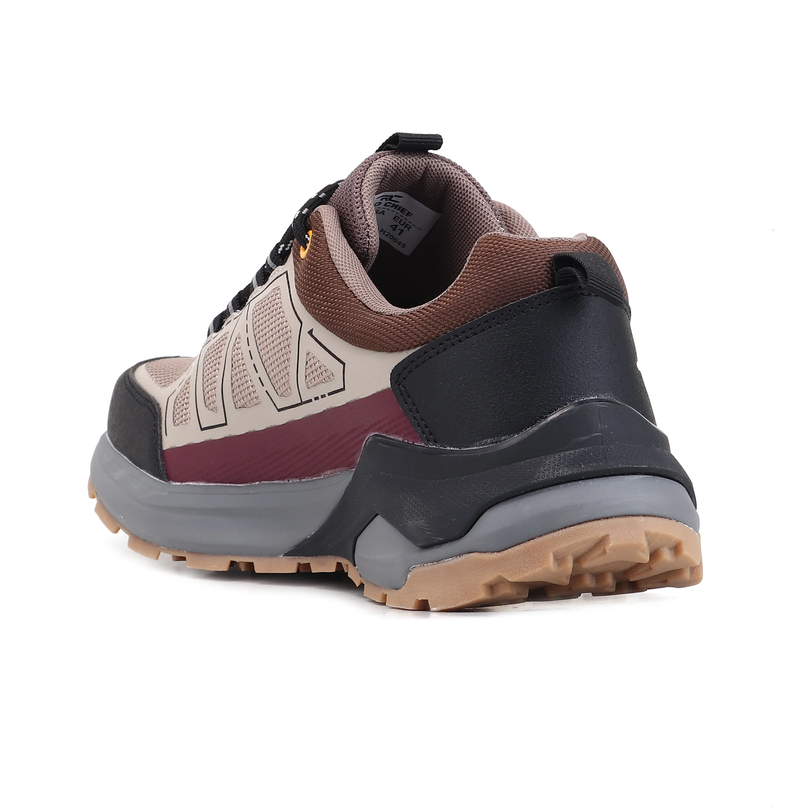 Red Chief Sports Maroon-Grey Hiker Shoes for Men H20045 CD05 - Image 5