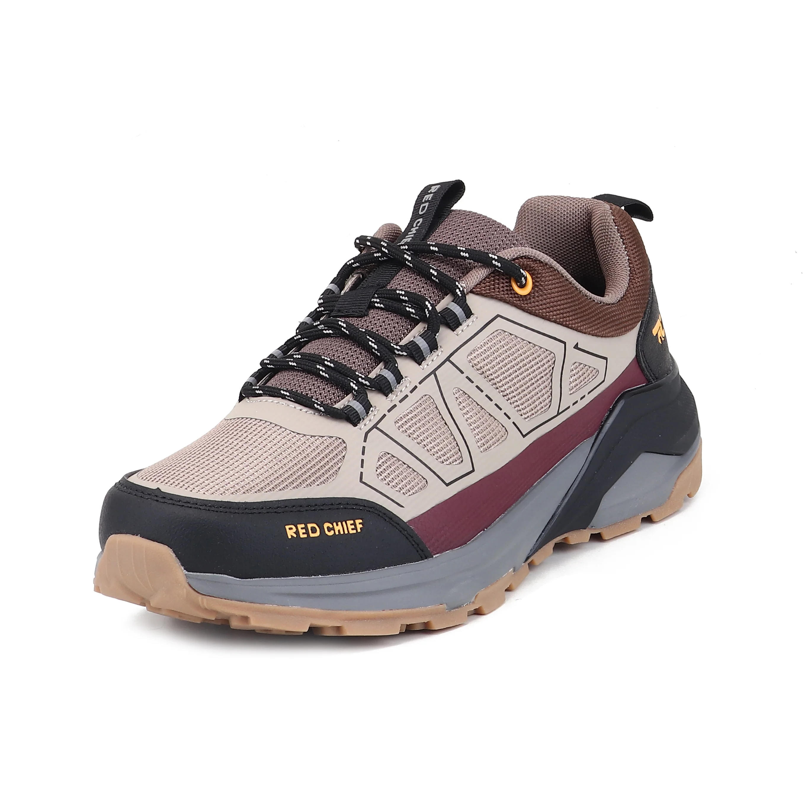 Red Chief Sports Maroon-Grey Hiker Shoes for Men H20045 CD05 - Image 8