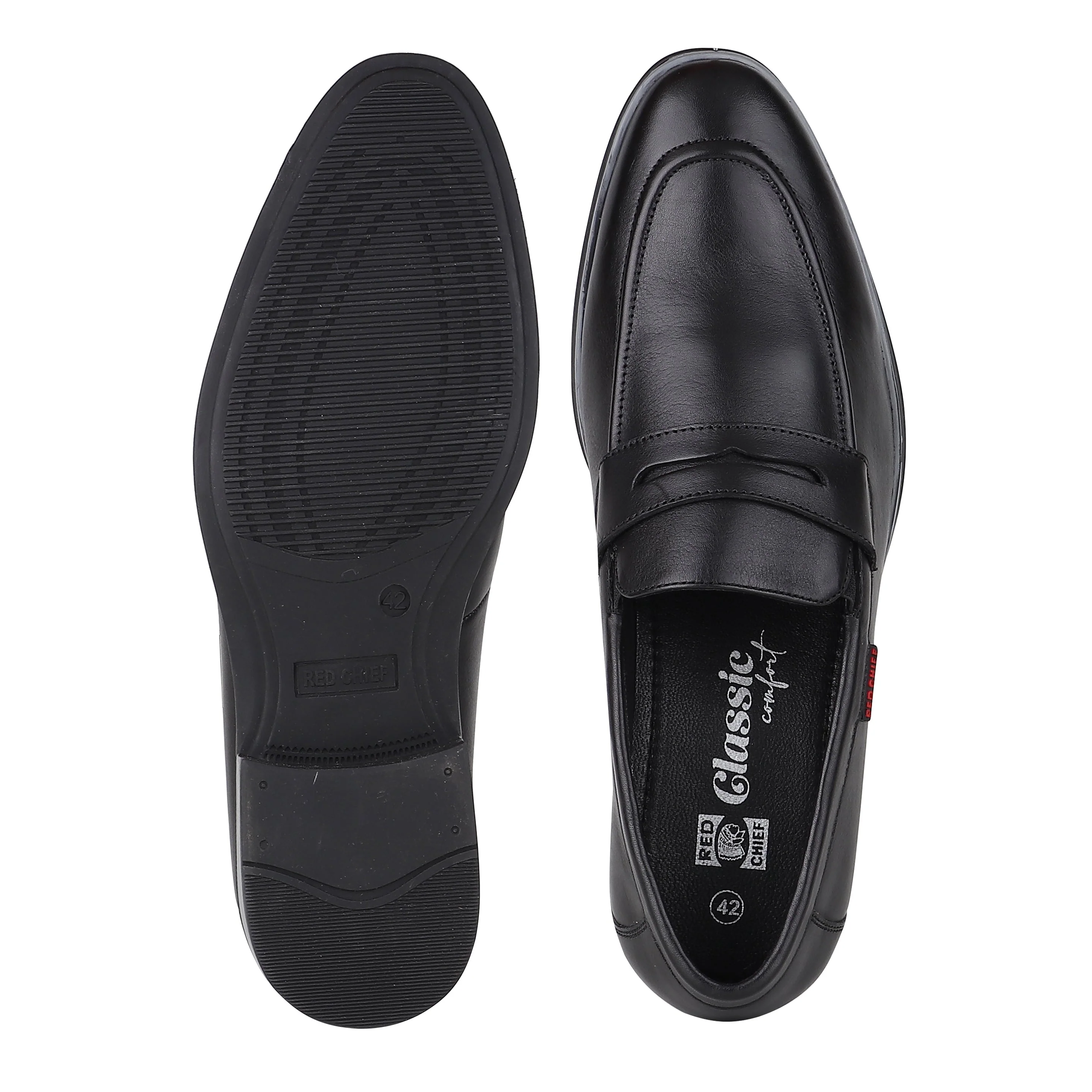 Red Chief Black Formal Loafer shoes for Men RC3963 001 - Image 9