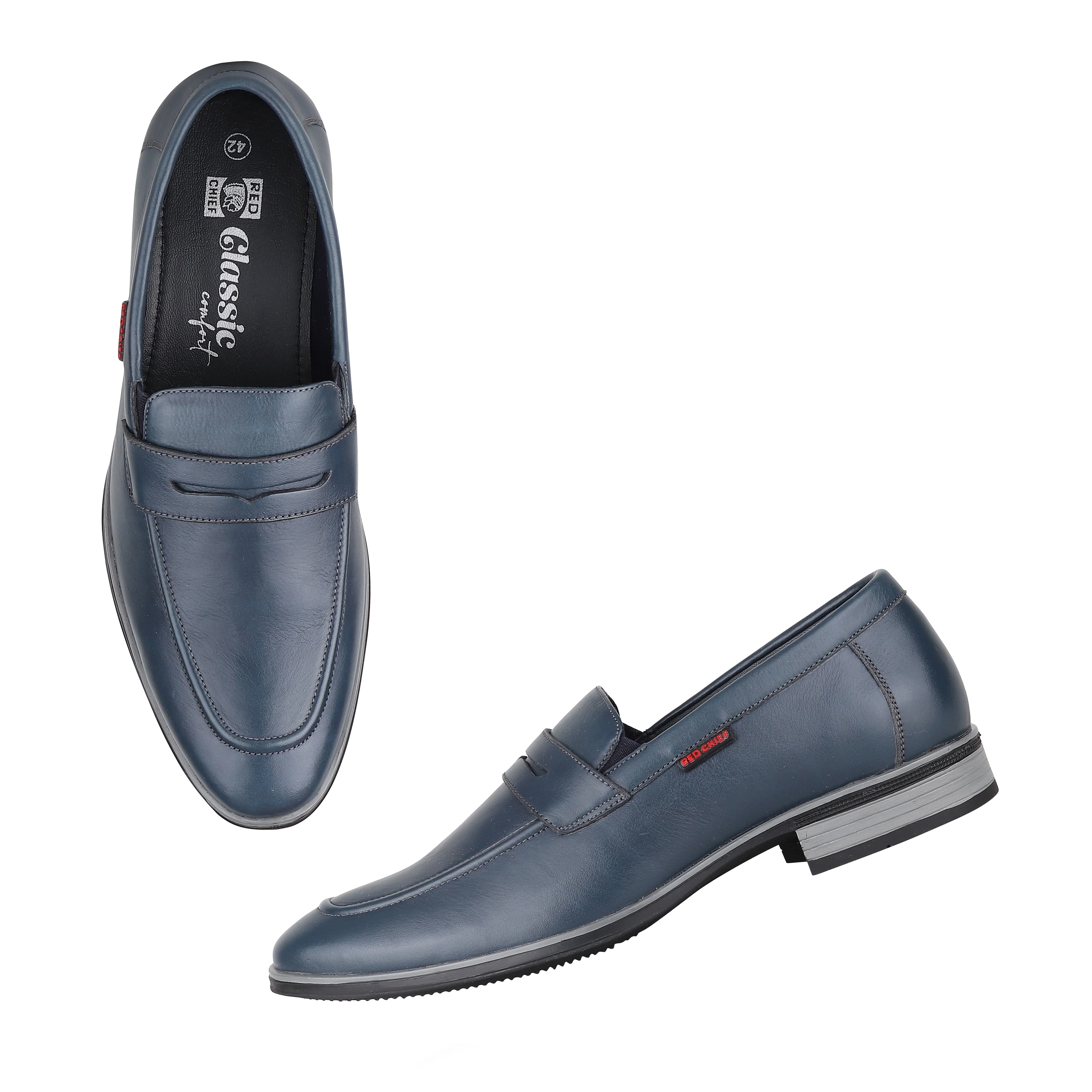 Red Chief Navy Formal Loafer shoes for Men RC3963 156 - Image 3