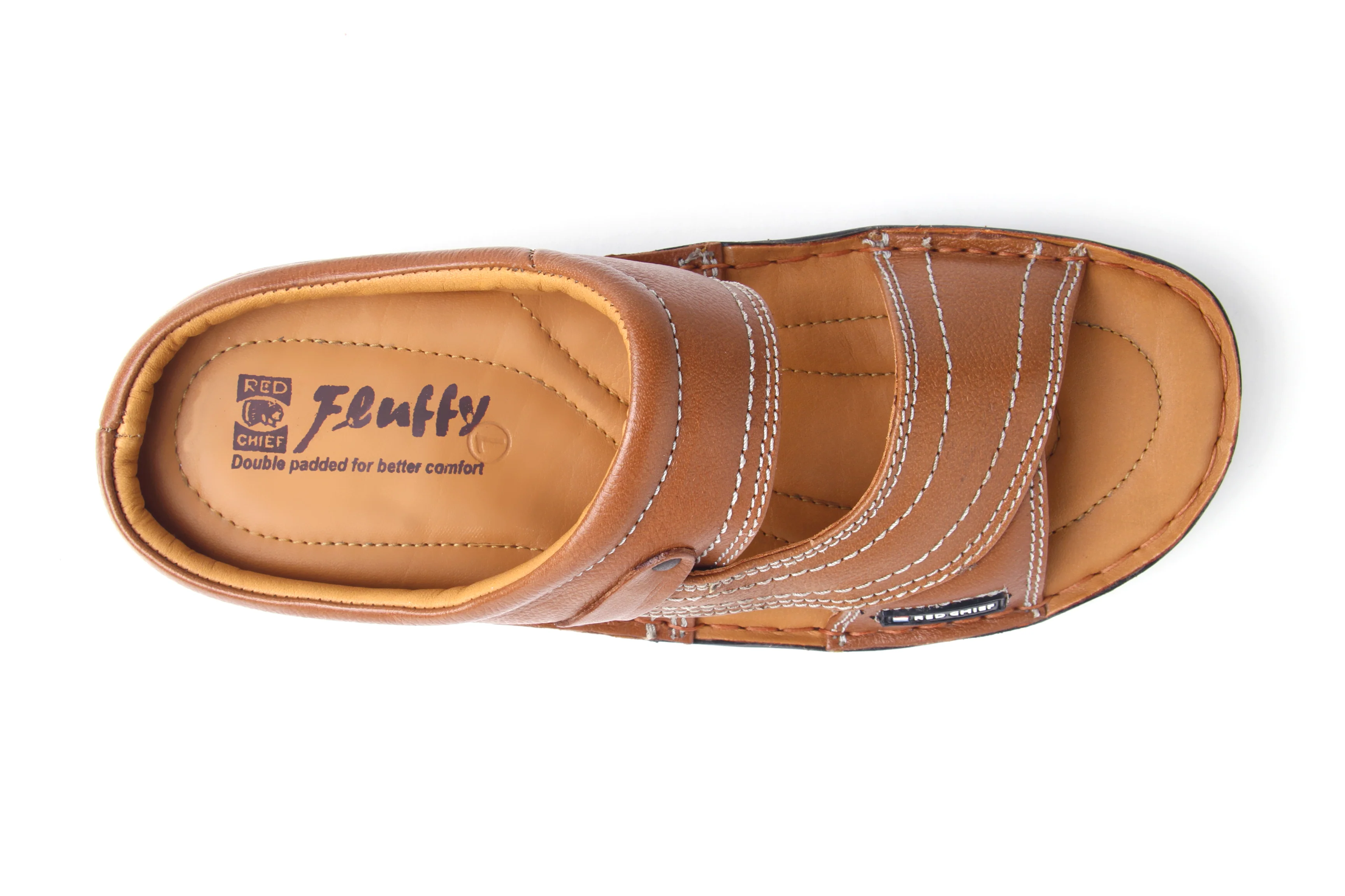 Red Chief Tan Slipper for Men RC0248 006 - Image 2