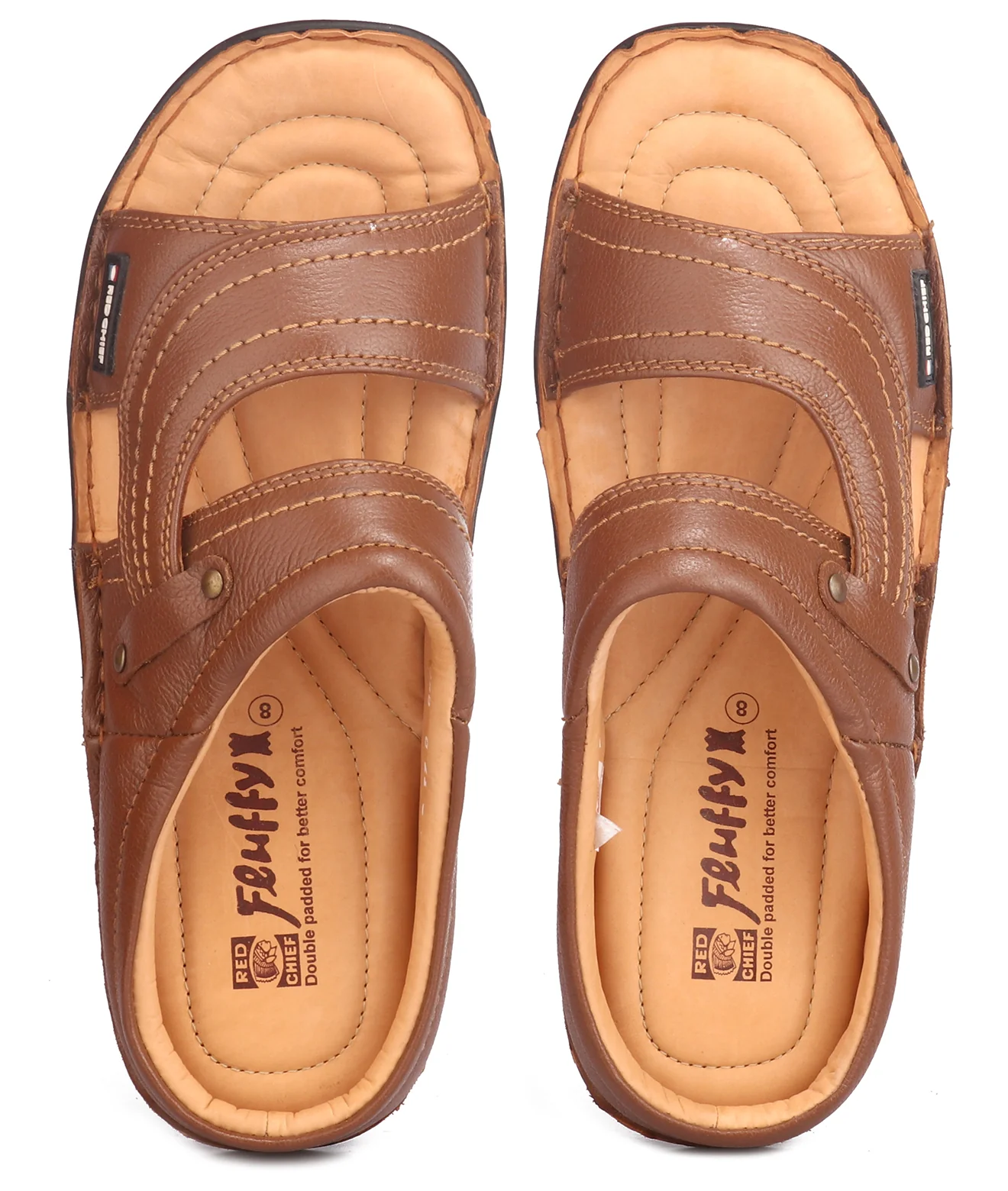 Red Chief Tan Slipper for Men RC248N 006 - Image 8