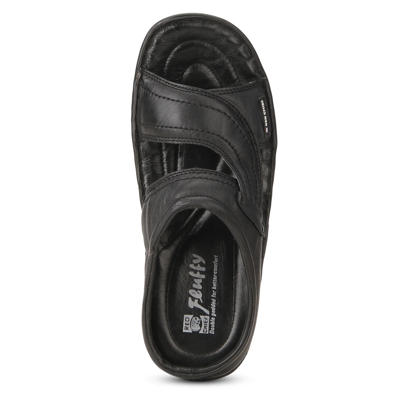 Red Chief Black Slipper for Men RCA-248 001 - Image 6