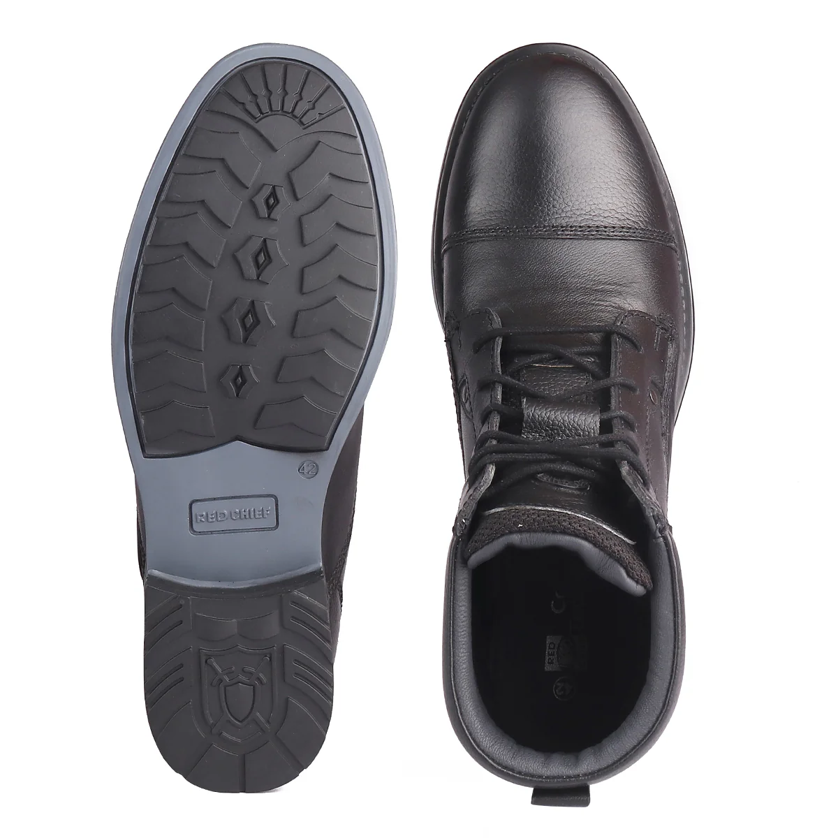 Red Chief Genuine Leather High Ankle Lace Up Black Casual Boot For Men |RC3771 001 - Image 6