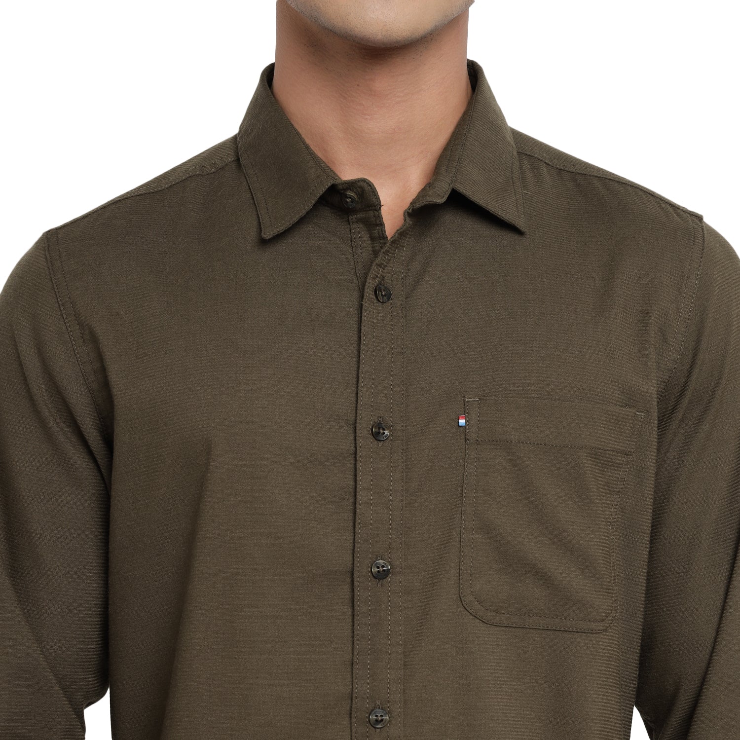 Red Chief Olive Casual Shirt for Men 8110658 124 - Image 8