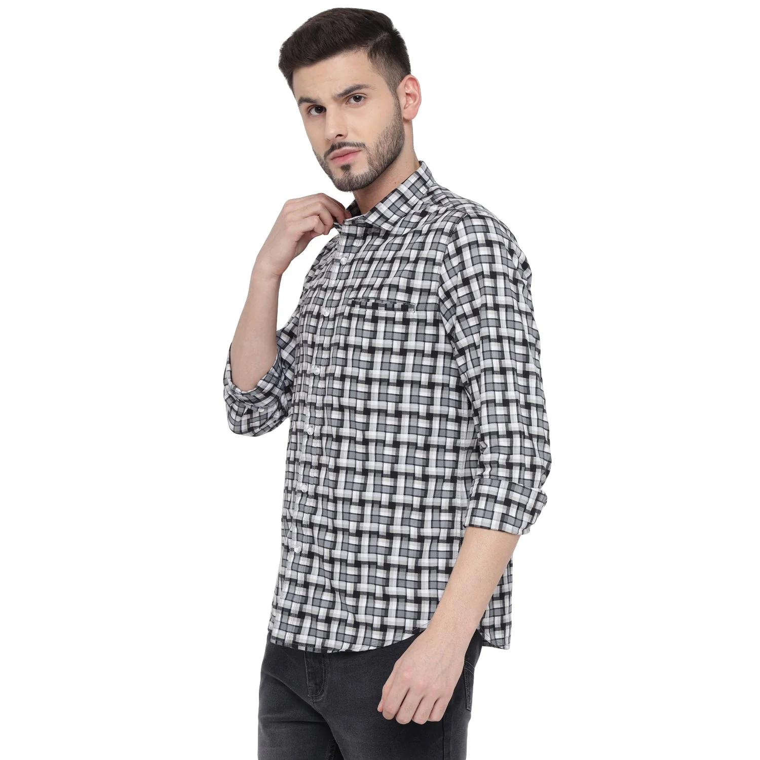 Red Chief Black/White /Grey Casual Shirt for Men O-8110080 G00208 - Image 10